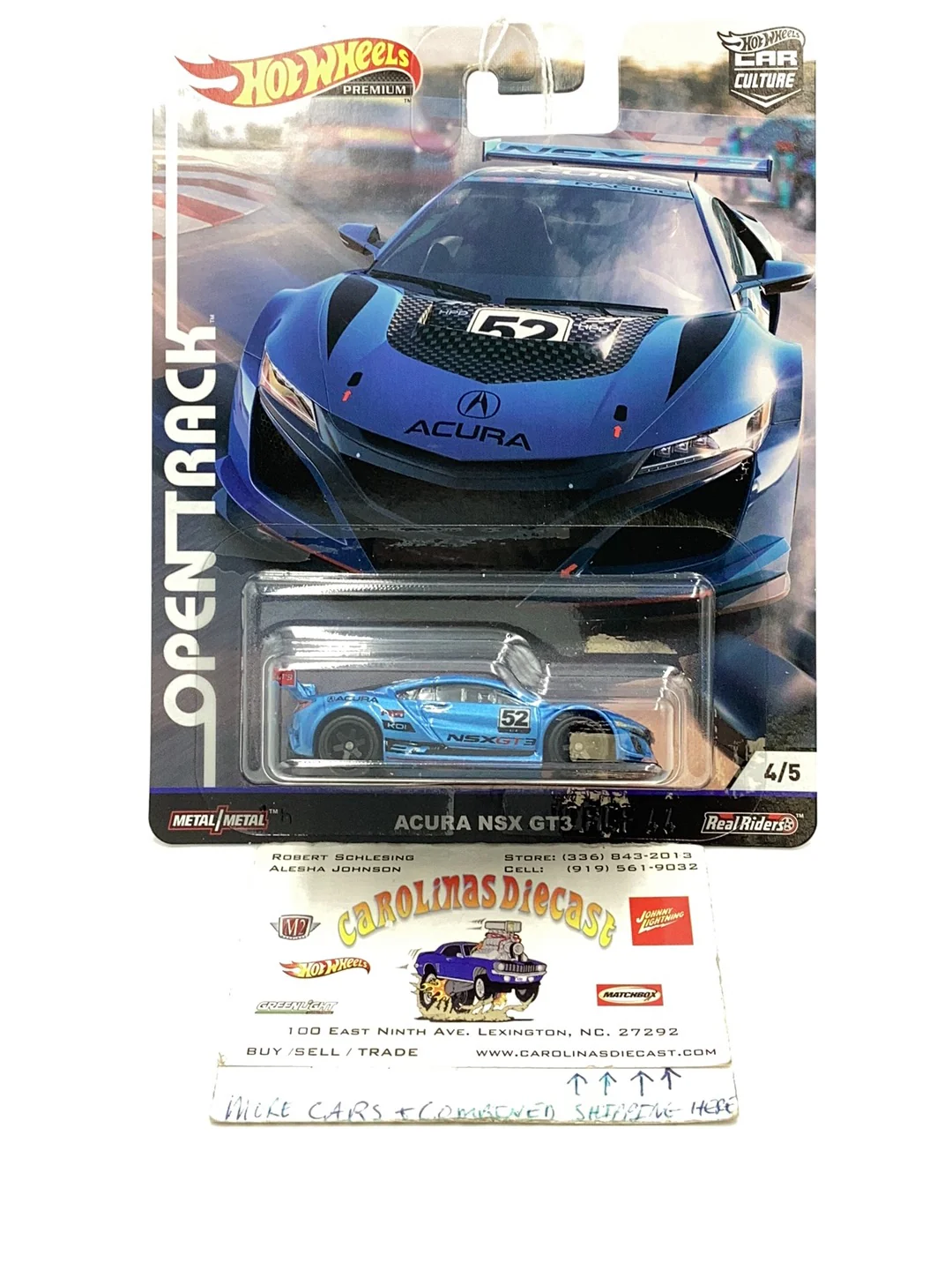 Hot Wheels Open Track #4 Acura NSX GT3 245Q