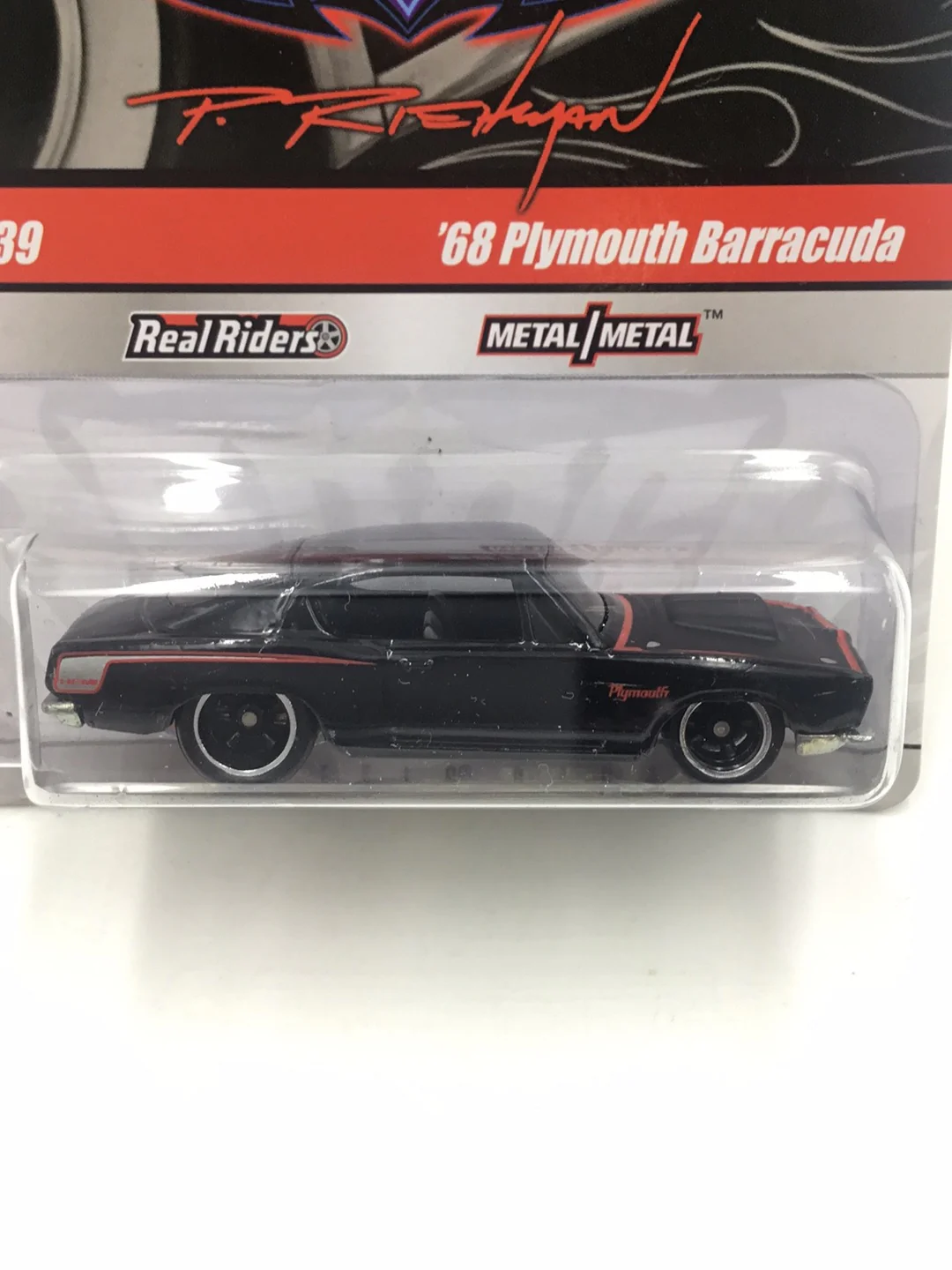 Hot wheels Phils garage 22/39 68 Plymouth Barracuda real riders KK3 - Image 2