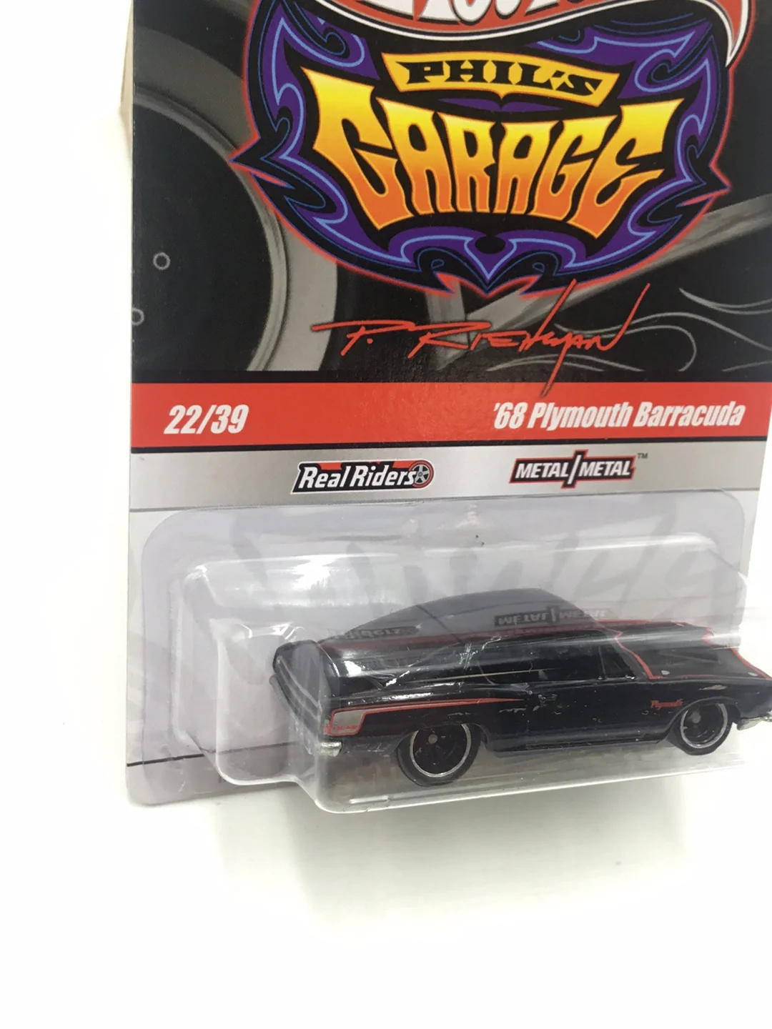 Hot wheels Phils garage 22/39 68 Plymouth Barracuda real riders KK3 - Image 3