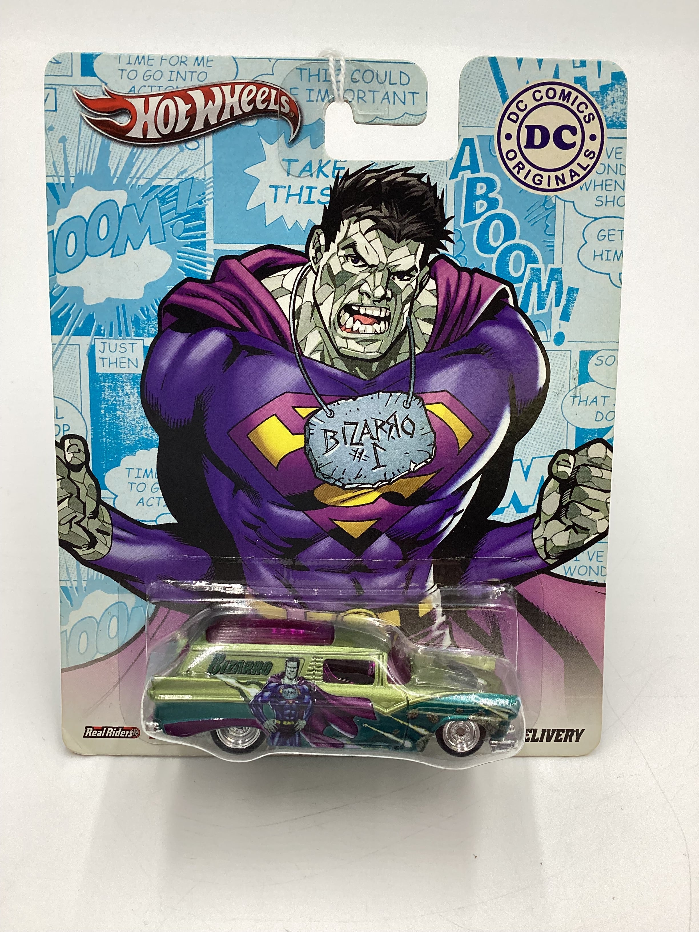 Hot Wheels Pop Culture DC Comics Bizarro 8 Crate Delivery Green/Blue 270E - Image 2