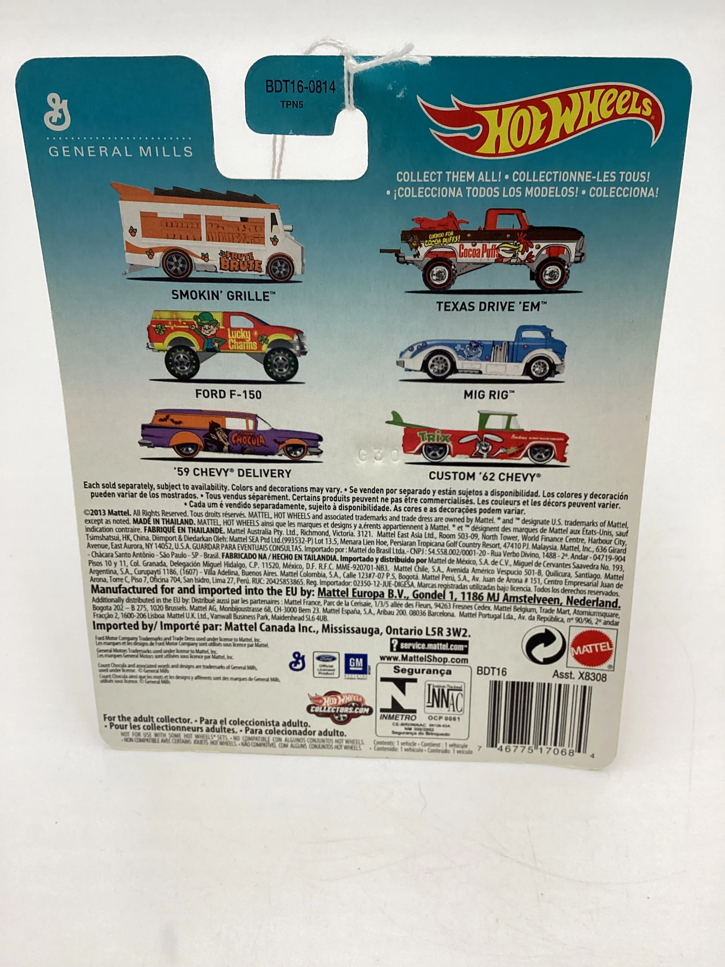 Hot Wheels Pop Culture General Mills Count Chocula 59 Chevy Delivery Purple / Orange 263H - Image 8