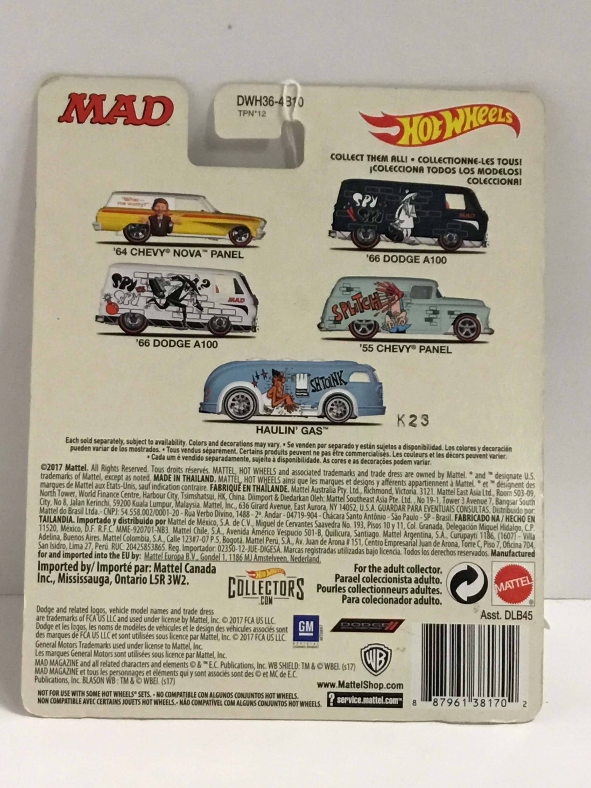 Hot wheels pop-culture MAD SHTOINK Haulin Gas 271F - Image 3