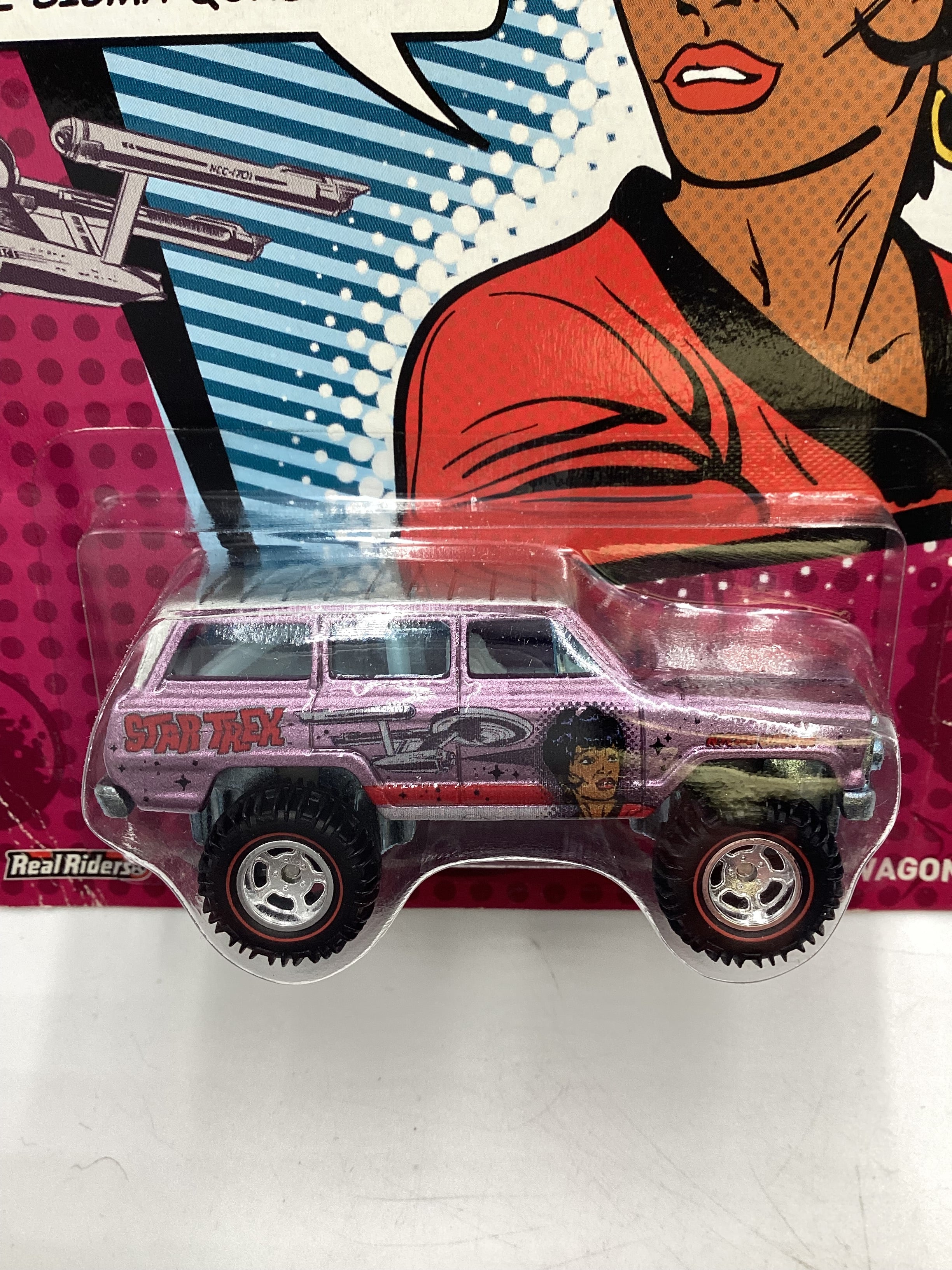 Hot wheels Pop Culture Star Trek 1988 Jeep Wagoneer Purple Vein Bottom Left 267A - Image 3