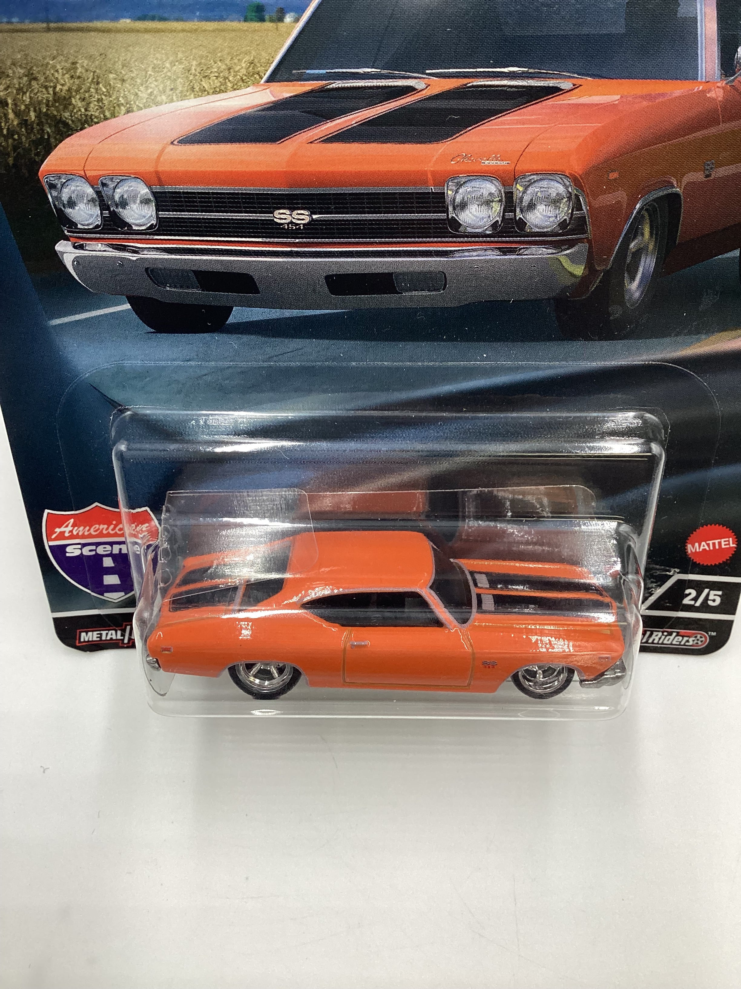 Hot wheels Premium American Scene #2 69 Chevelle SS 396 Orange 252G - Image 6