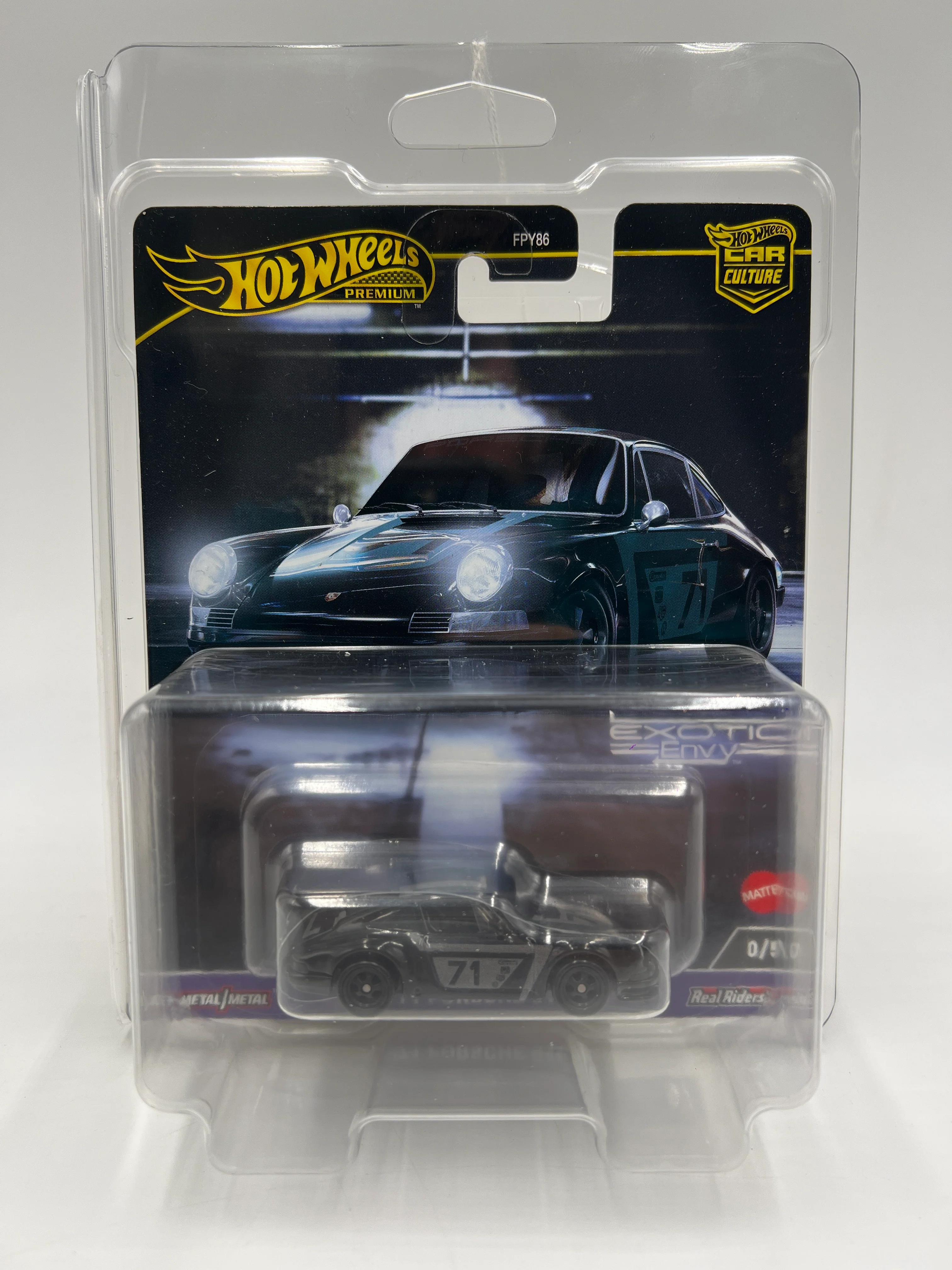 Hot Wheels Premium Exotic Envy CHASE #0 71 Porsche 911 Black W/Protector - Image 7