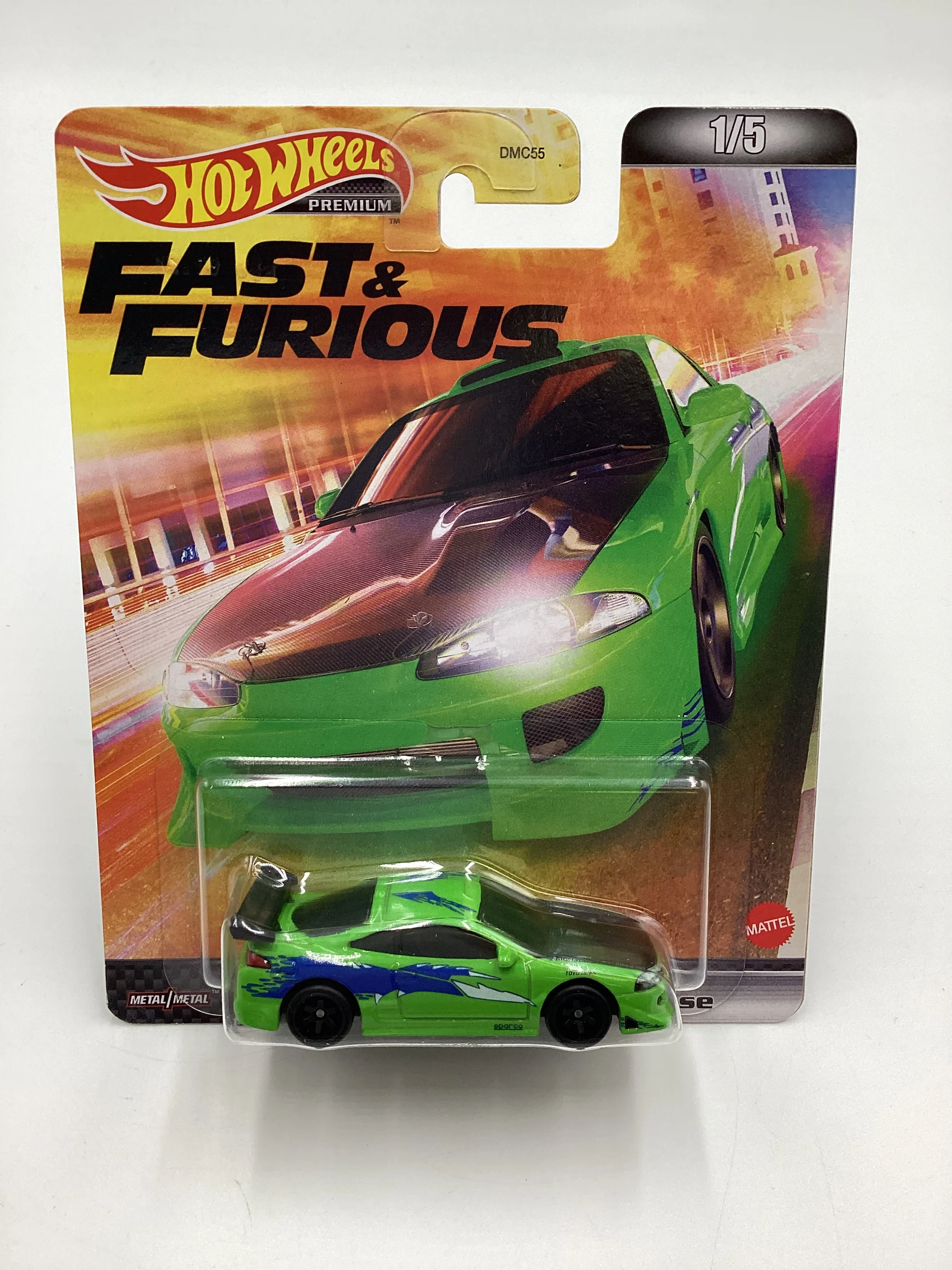 Hot wheels Premium Fast and Furious #1 95 Mitsubishi Eclipse Green with protector - Image 2