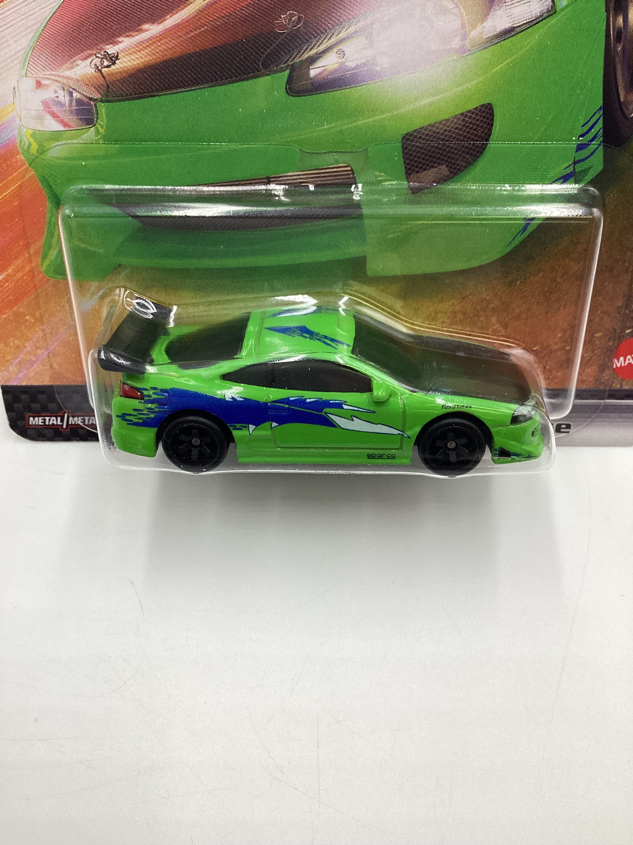 Hot wheels Premium Fast and Furious #1 95 Mitsubishi Eclipse Green with protector - Image 3