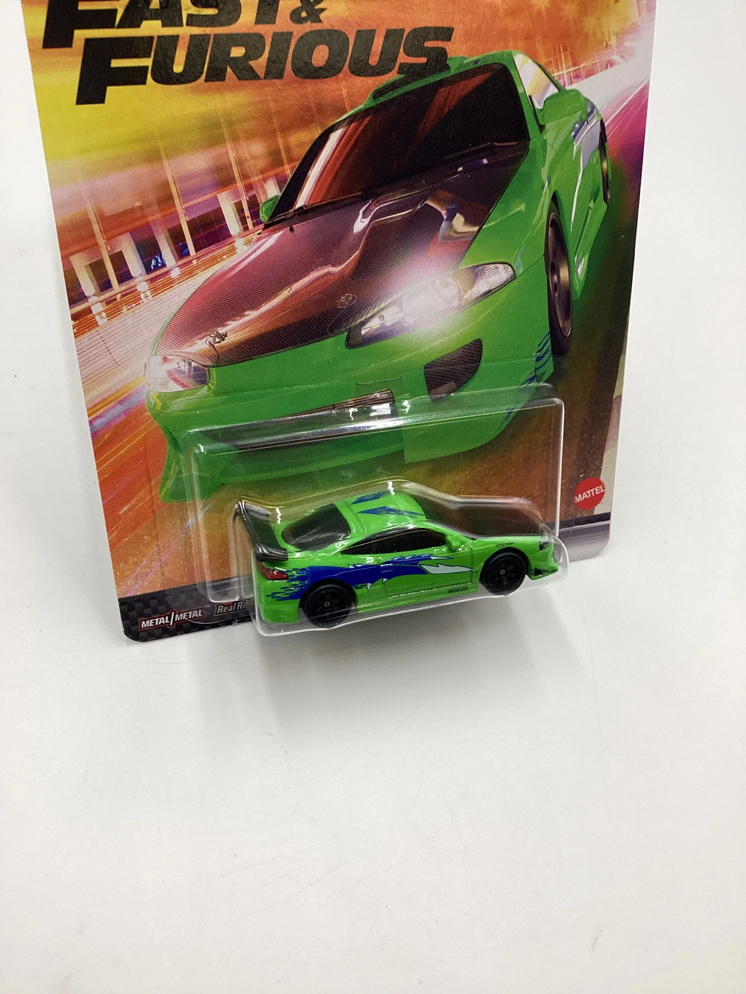 Hot wheels Premium Fast and Furious #1 95 Mitsubishi Eclipse Green with protector - Image 6