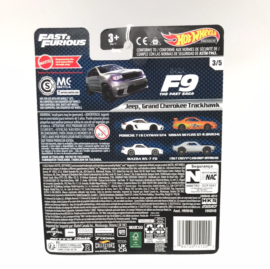 Hot wheels premium fast and furious 3/5 Jeep Grand Cherokee Trackhawk 246J - Image 4