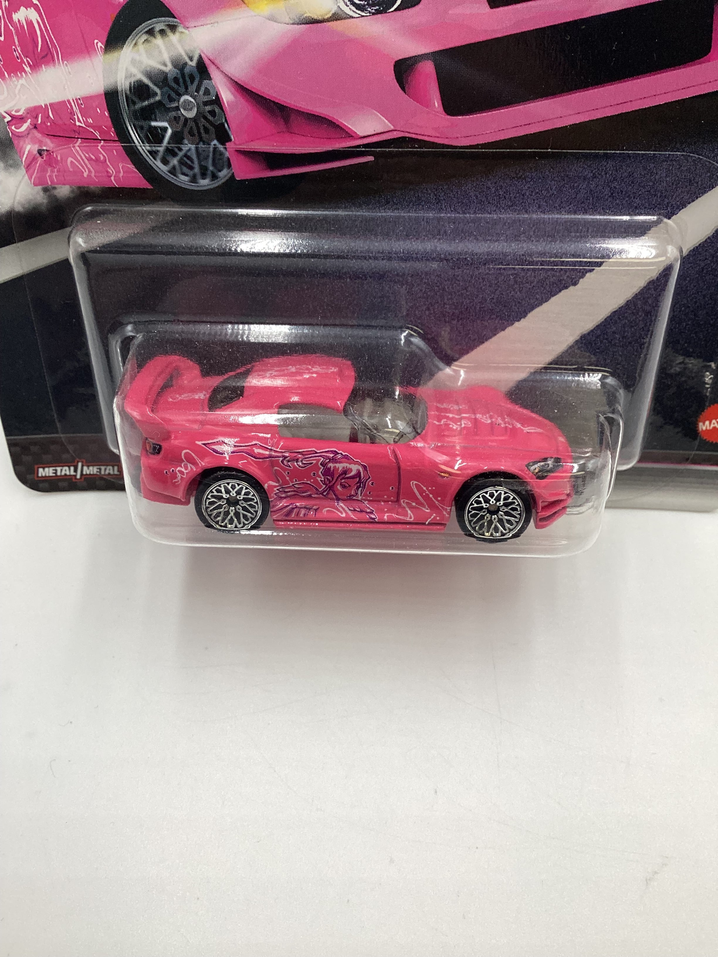 Hot Wheels Premium Fast & Furious Quick Shifters #1 Honda S2000 Pink W/Protector - Image 3