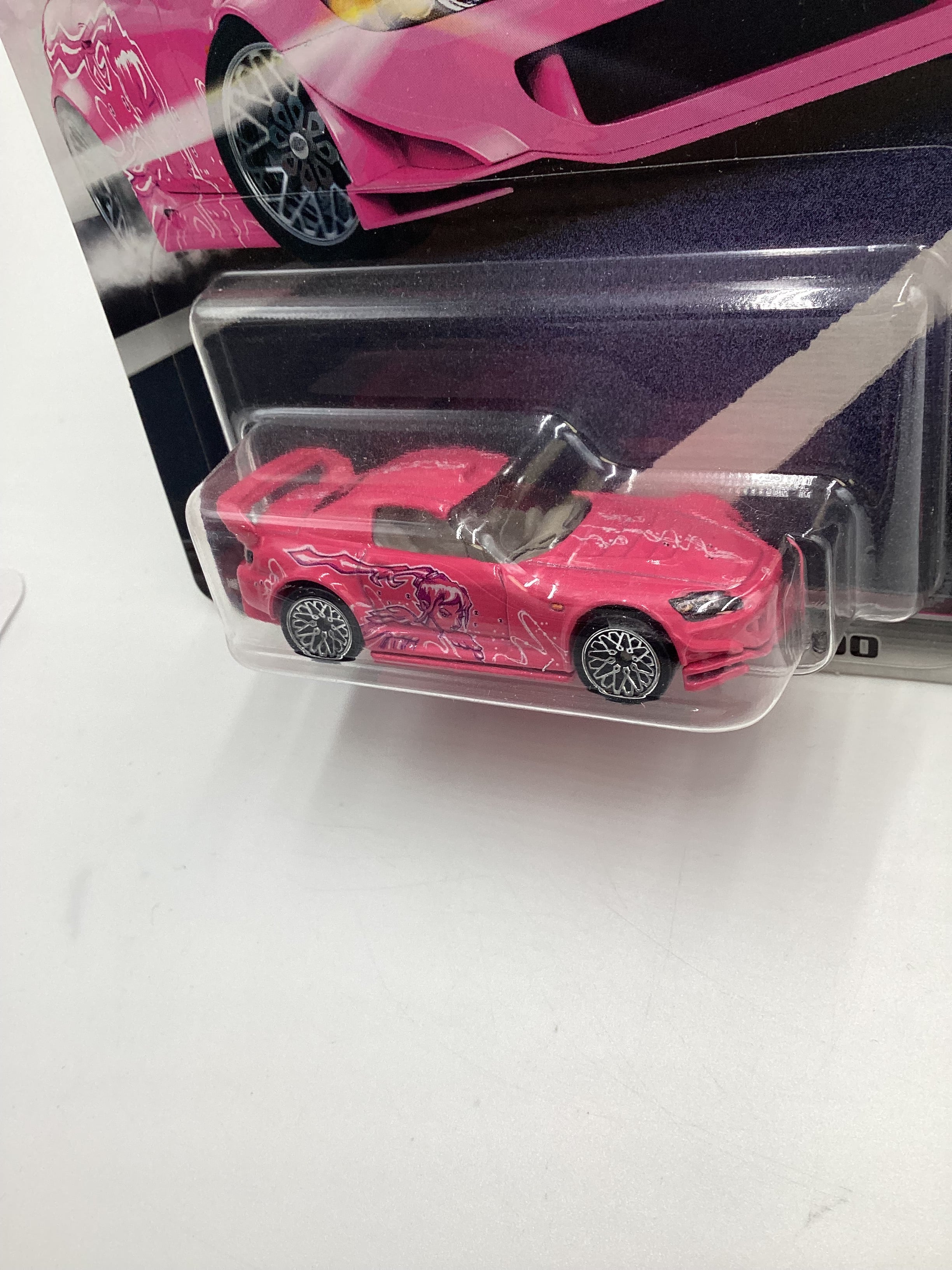 Hot Wheels Premium Fast & Furious Quick Shifters #1 Honda S2000 Pink W/Protector - Image 4