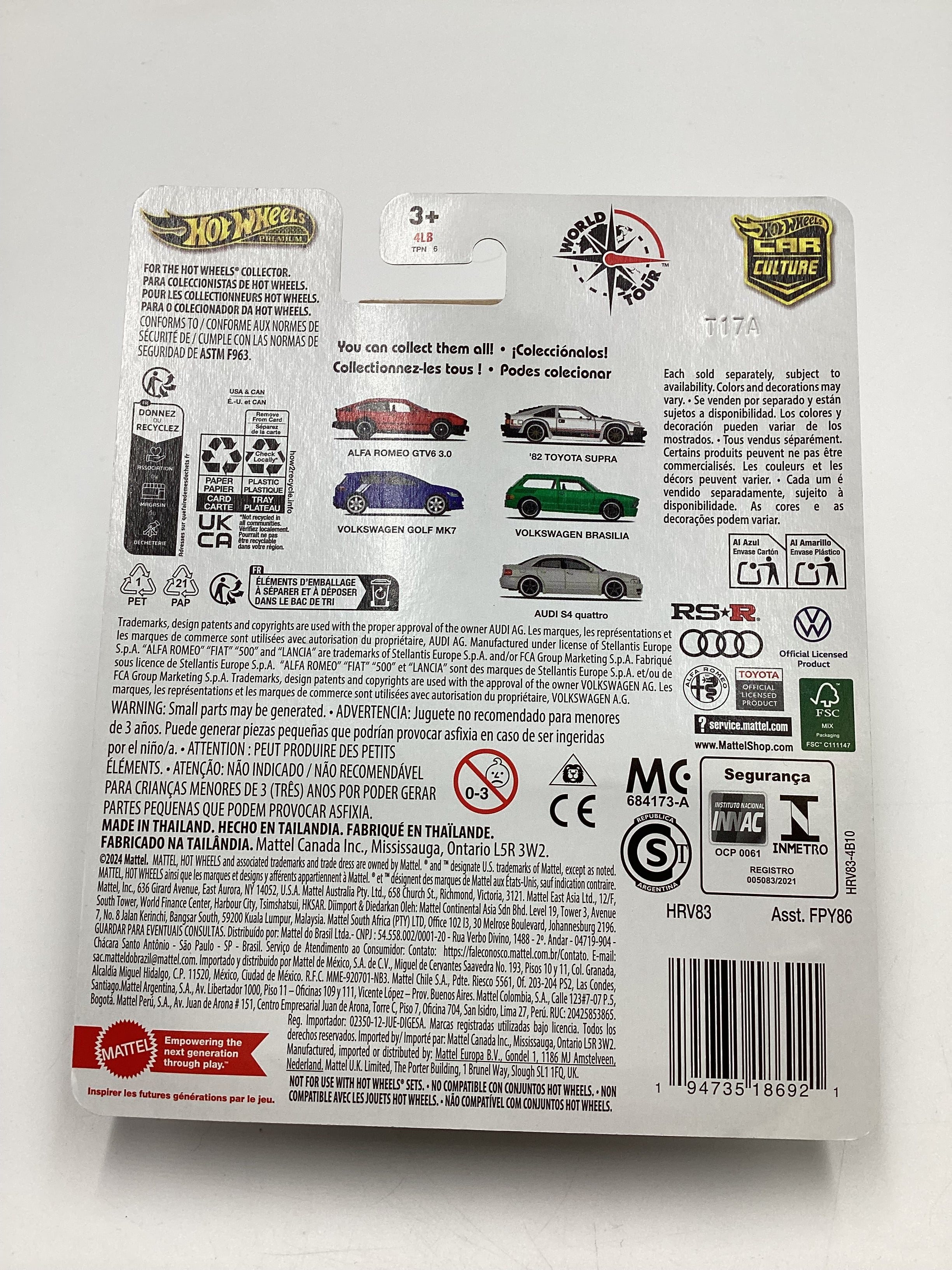 2024 Hot Wheels Premium World Tour #0 Alfa Romeo GTV6 3.0 Black Chase with protector - Image 7