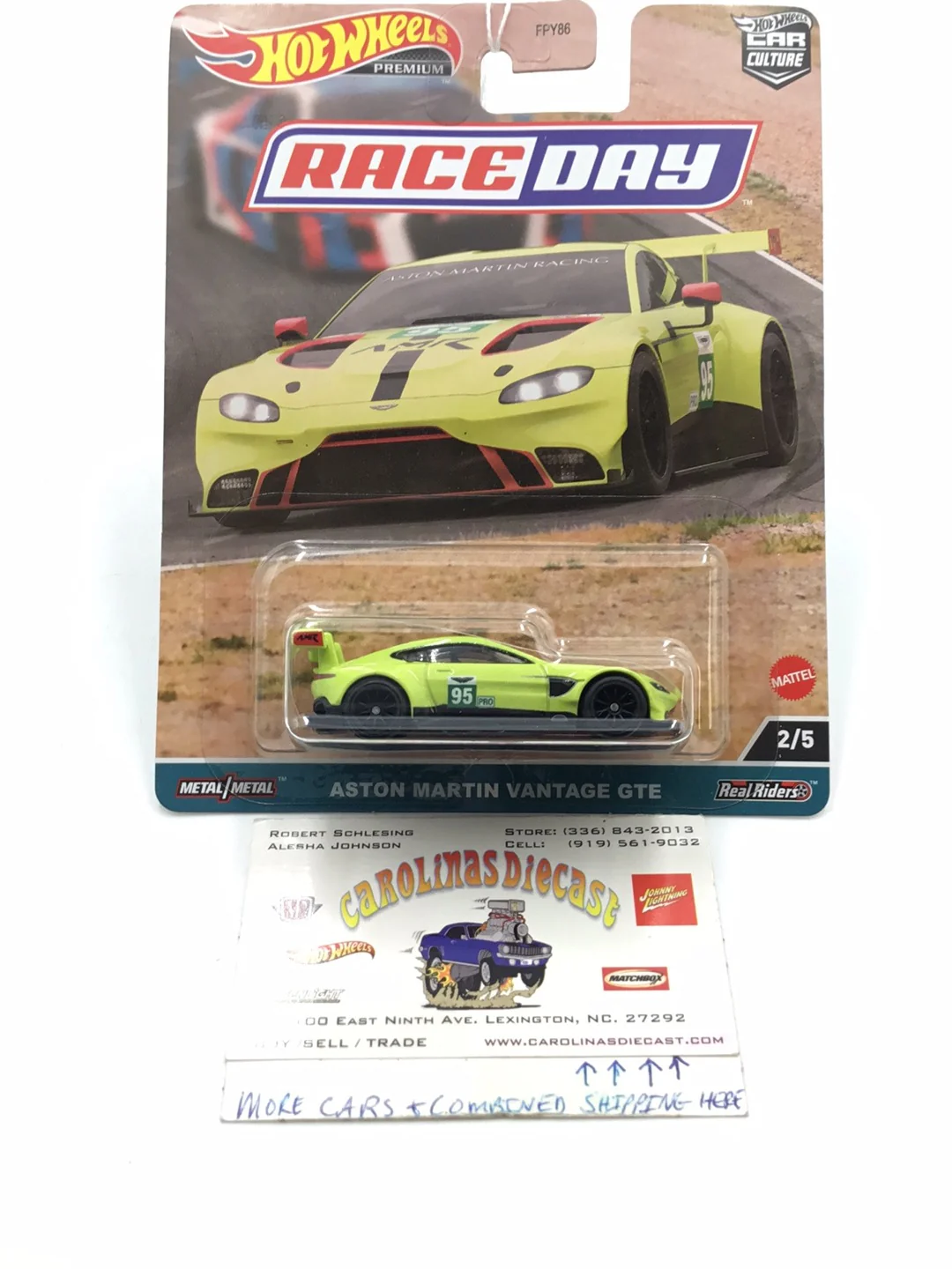 2023 Hot wheels Race Day 2 Aston Martin Vantage GTE #2 258B
