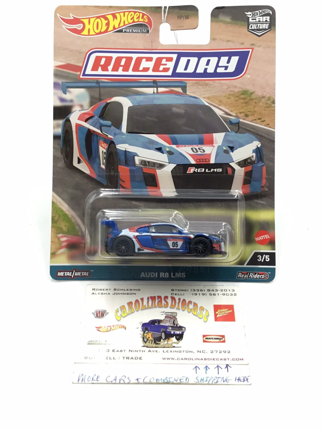 2023 Hot wheels Race Day 2 Audi R8 LMS #3 255H