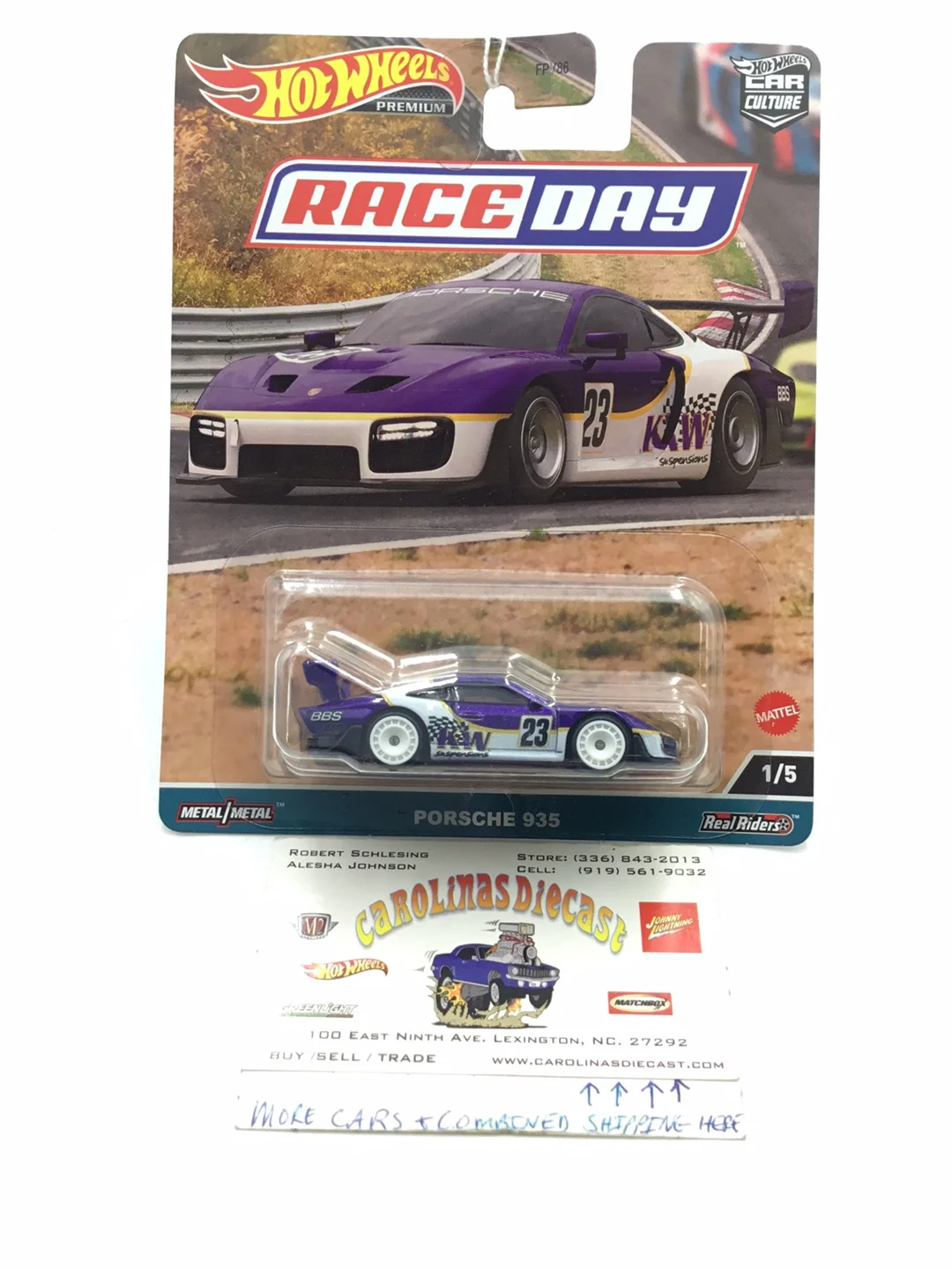 2023 Hot wheels Race Day 2 Porsche 935 #1 252D