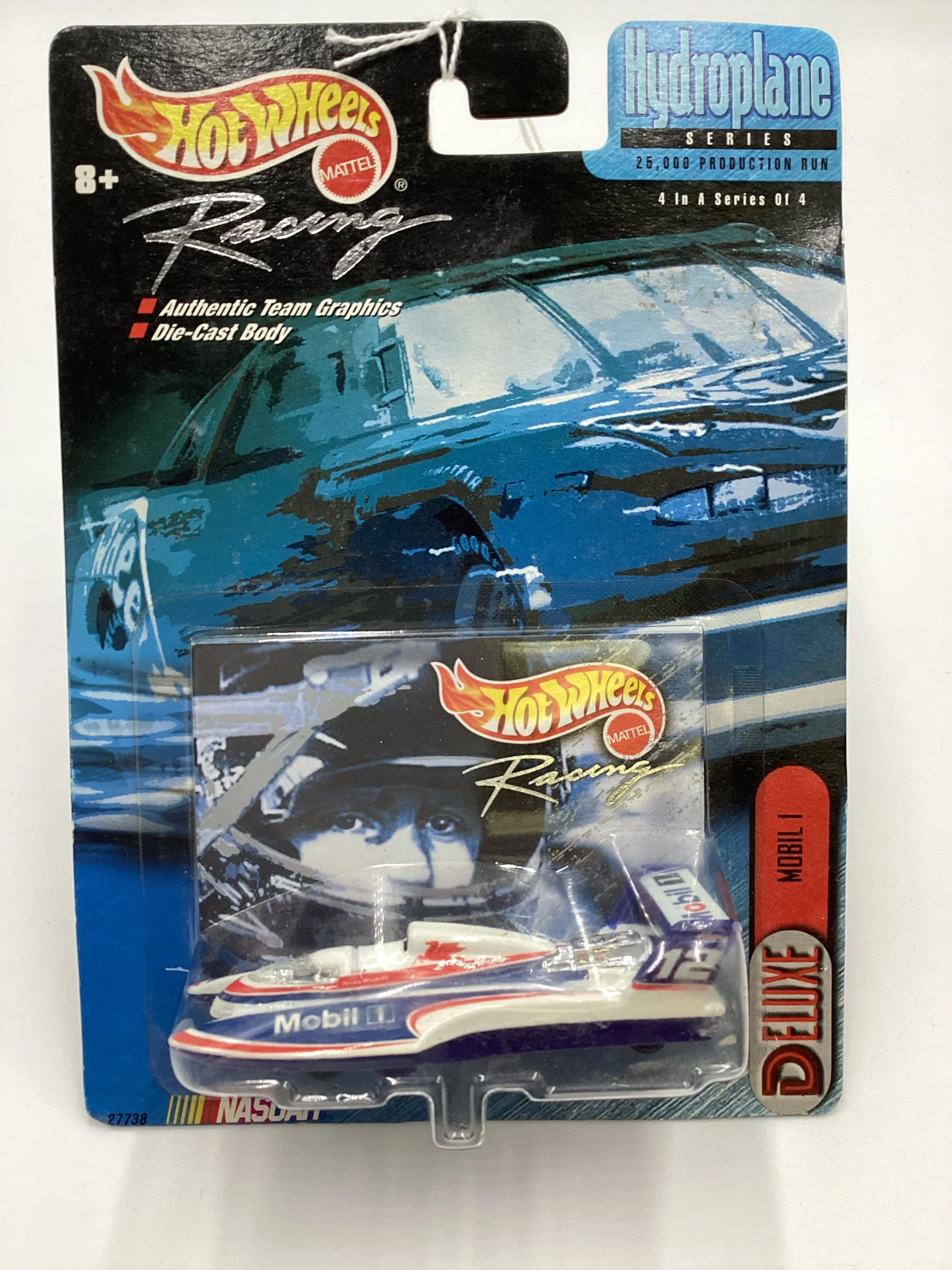 Hot Wheels Racing Hydroplane Series #4 Mobil 1 Hydroplane Cracked Blister - Image 2