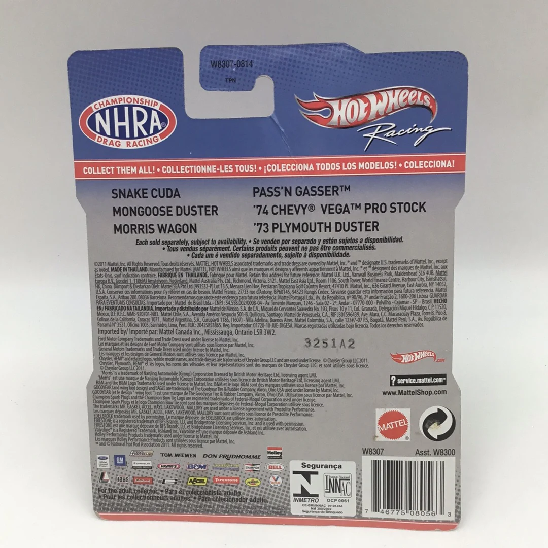 Hot Wheels Racing NHRA Championship Drag Racing Snake Cuda w/Protector - Image 5