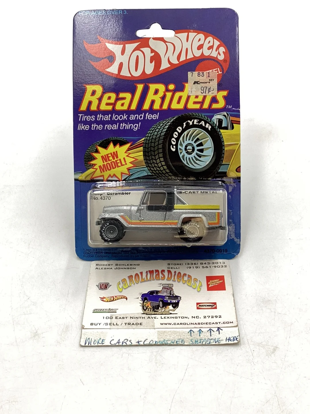 Hot Wheels Real Riders Jeep Scrambler cracked paint on roof with protector