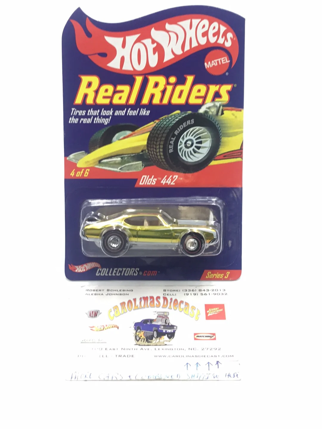 Hot wheels Real Riders Olds 442 #4 2913/10500 with protector