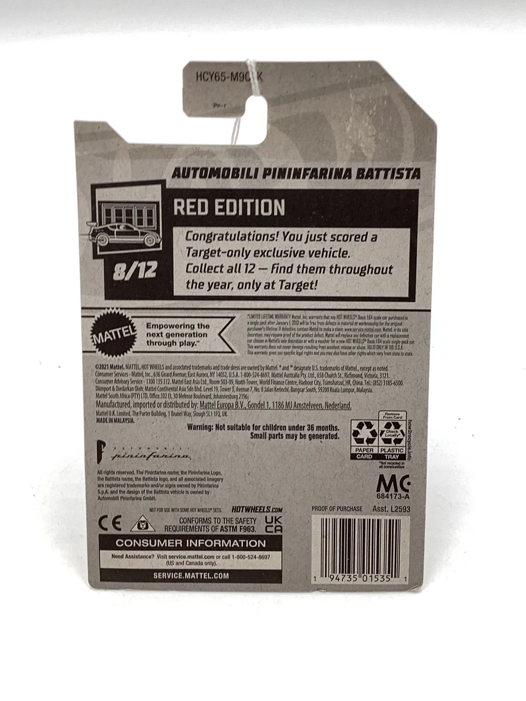 hot wheels red edition #171 Automobili Pininfarina Battista KK4 - Image 6