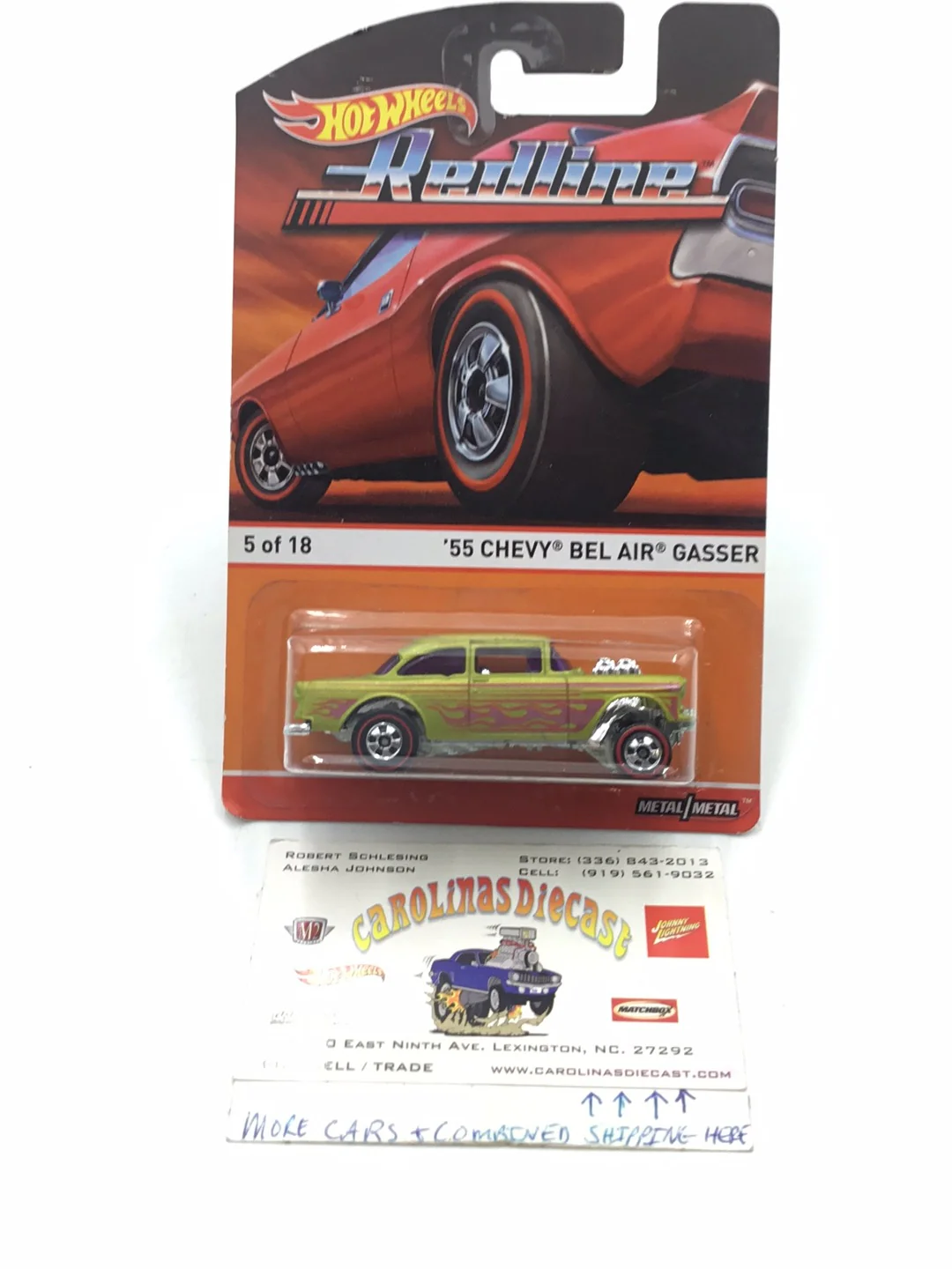 Hot wheels redline 1955 Chevy Bel Air Gasser 5 of 18 with protector