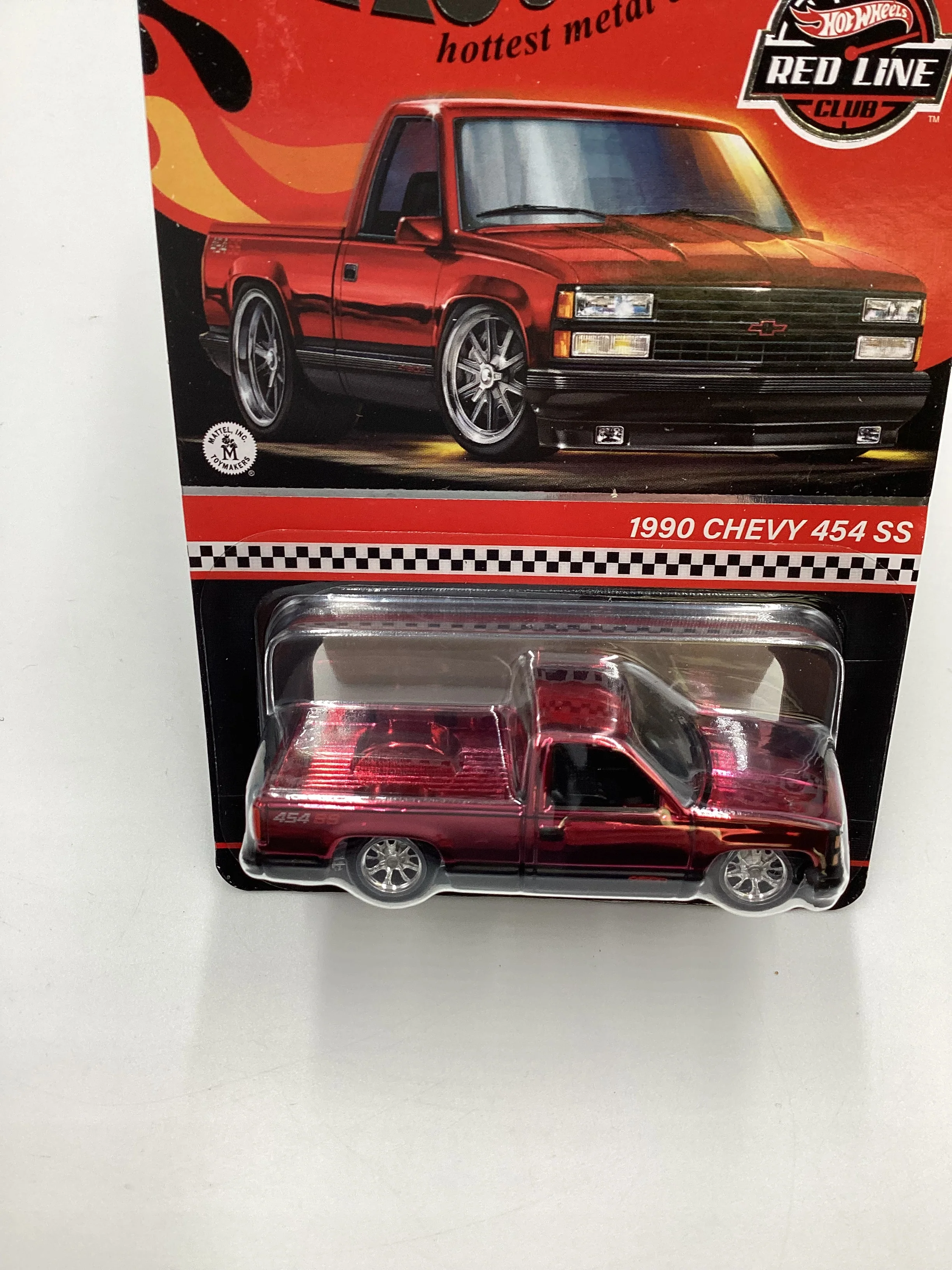 2023 Hot wheels RLC 1990 Chevy 454 SS Red with protector - Image 6