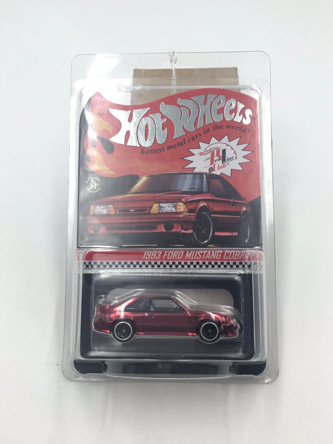 Hot wheels redline club 1993 Ford Mustang Cobra R with protector - Image 7