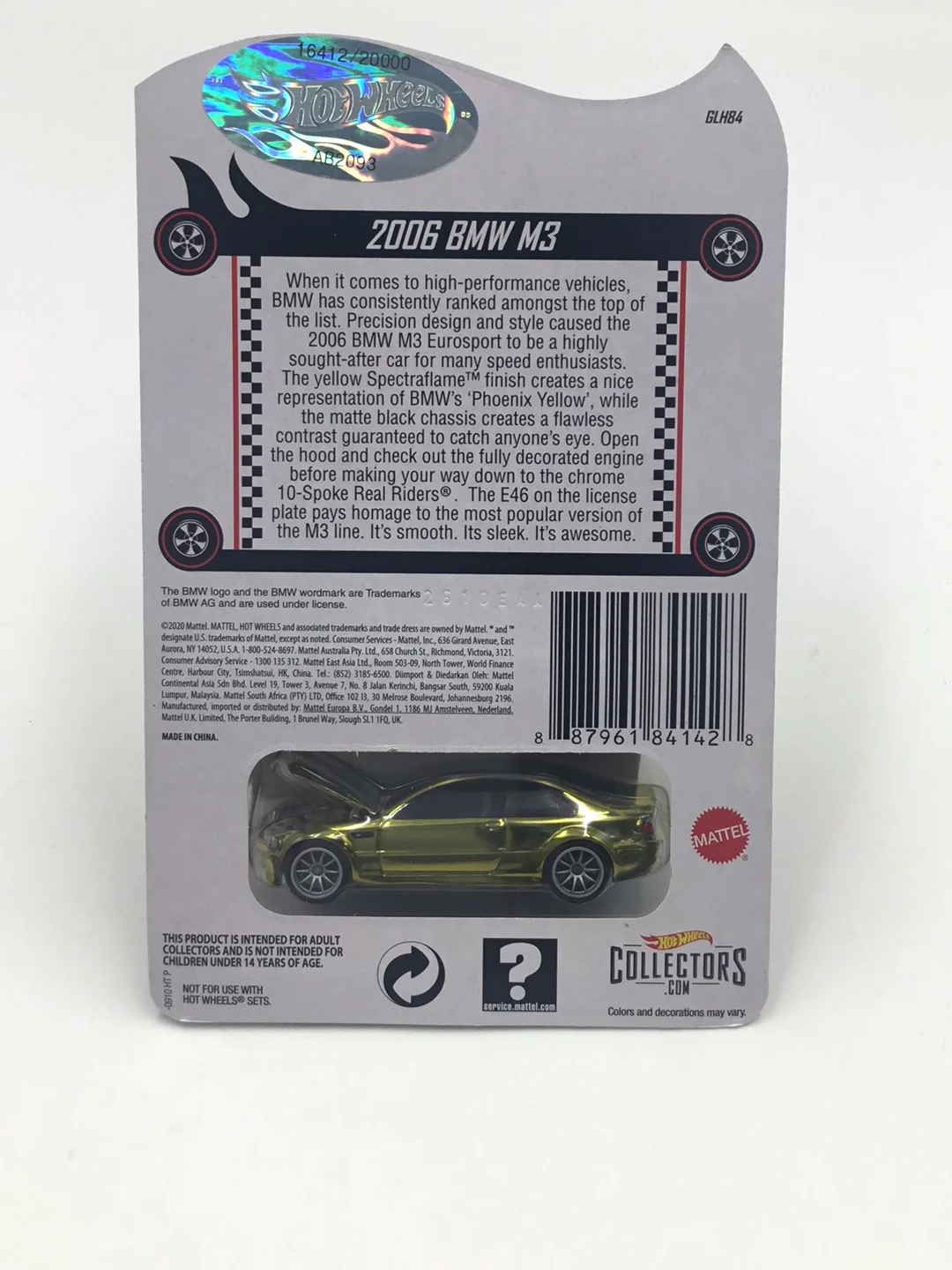 Hot wheels redline club 2006 BMW M3 16412/20000 with protector - Image 6