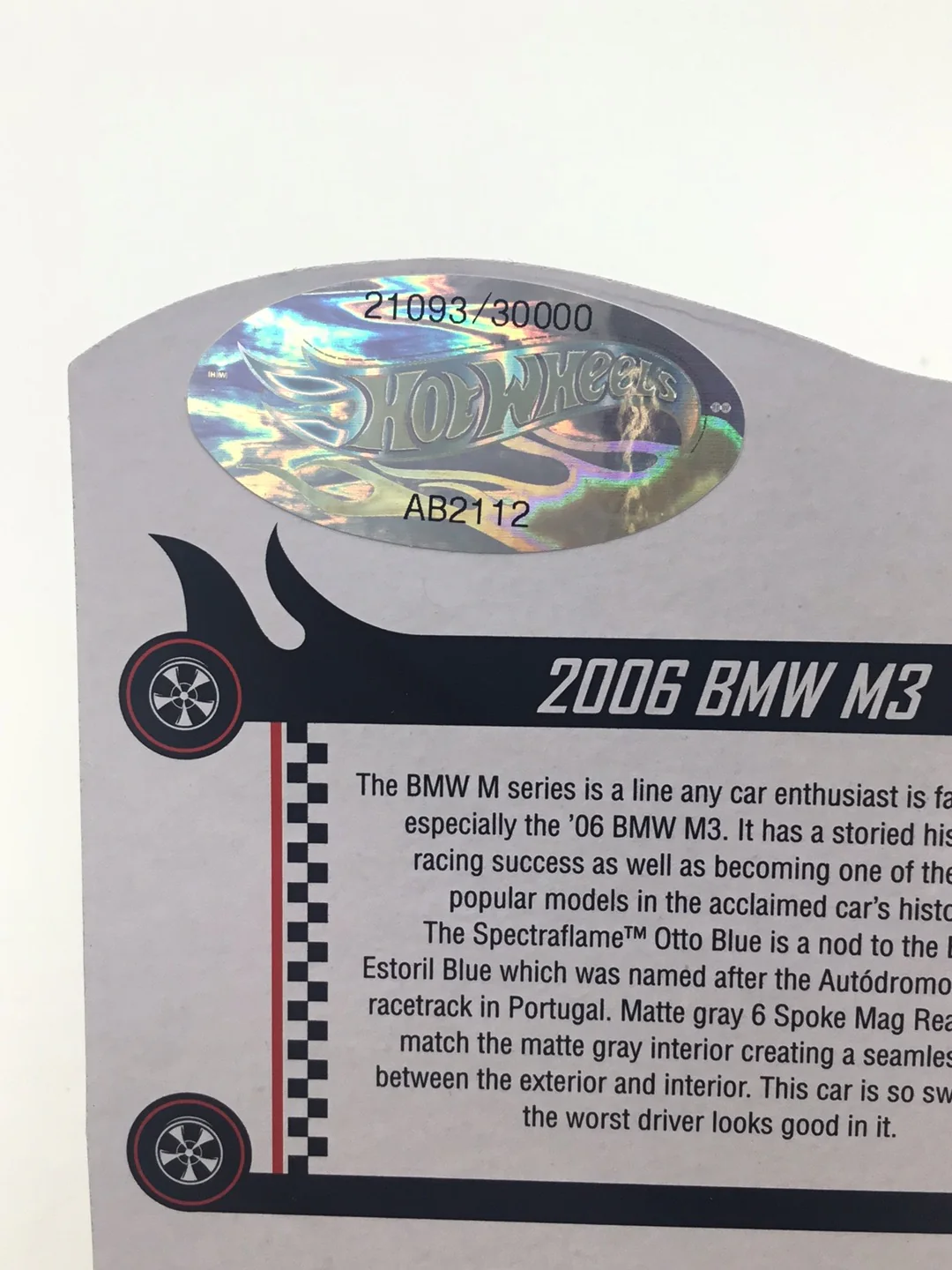 Hot wheels redline club 2006 BMW M3 21093/ 30000 Blue with protector - Image 6