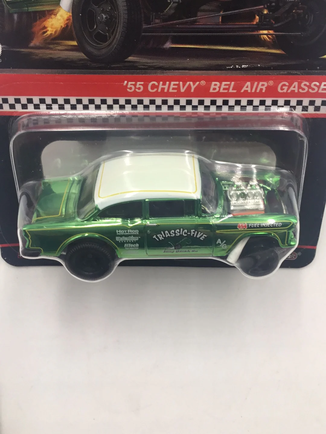 Hot wheels redline club 55 Chevy Bel Air Gasser with protector - Image 5