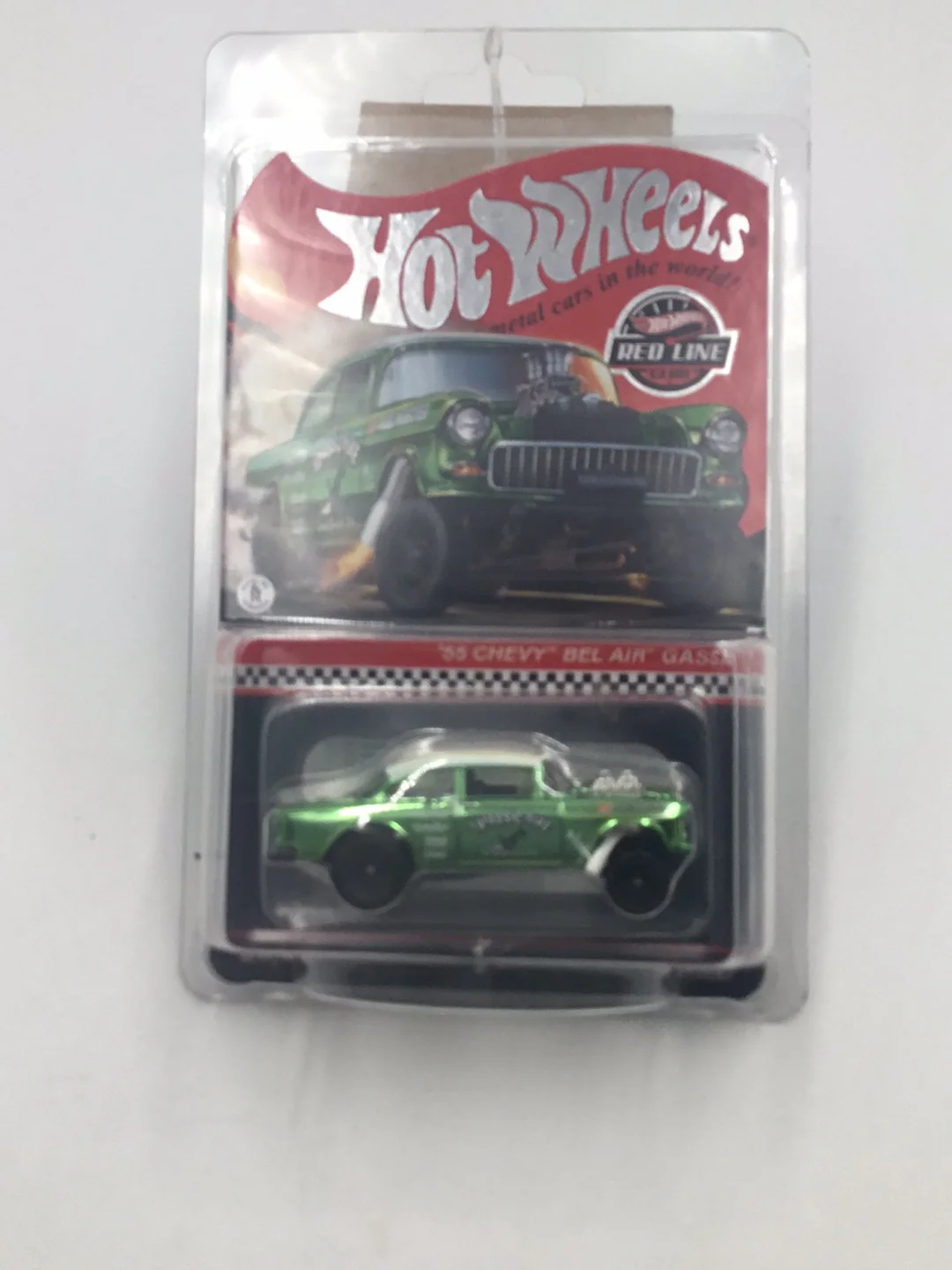 Hot wheels redline club 55 Chevy Bel Air Gasser with protector - Image 7