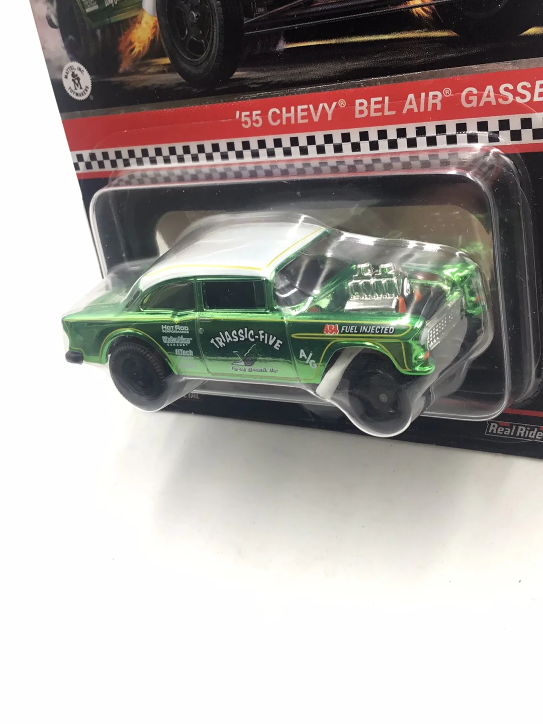 hot wheels redline club RLC 55 Chevy bel air gasser Triassic Five with protector - Image 4