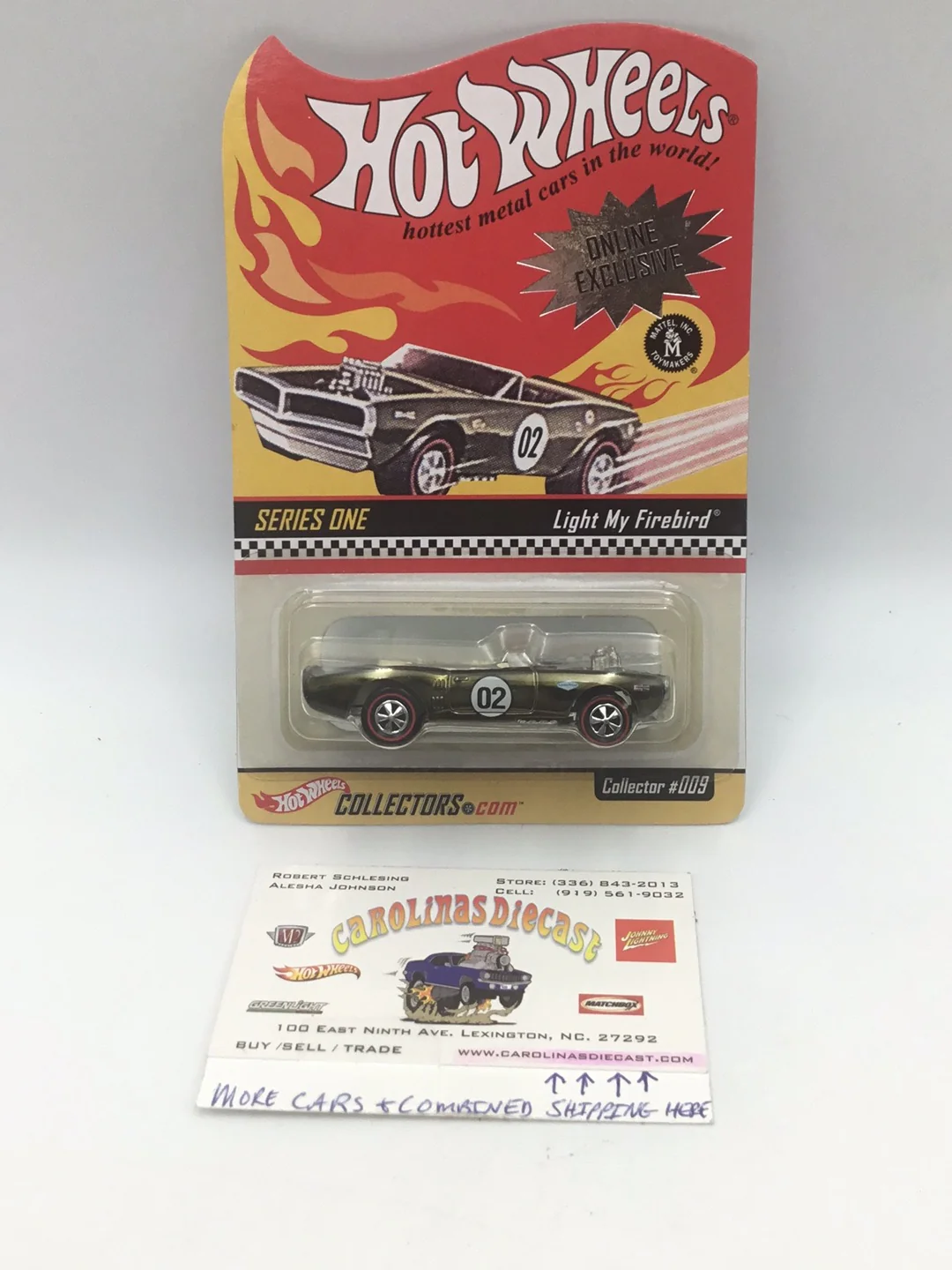 hot wheels redline club RLC collectors.com series one Light my Firebird 6128/10,000