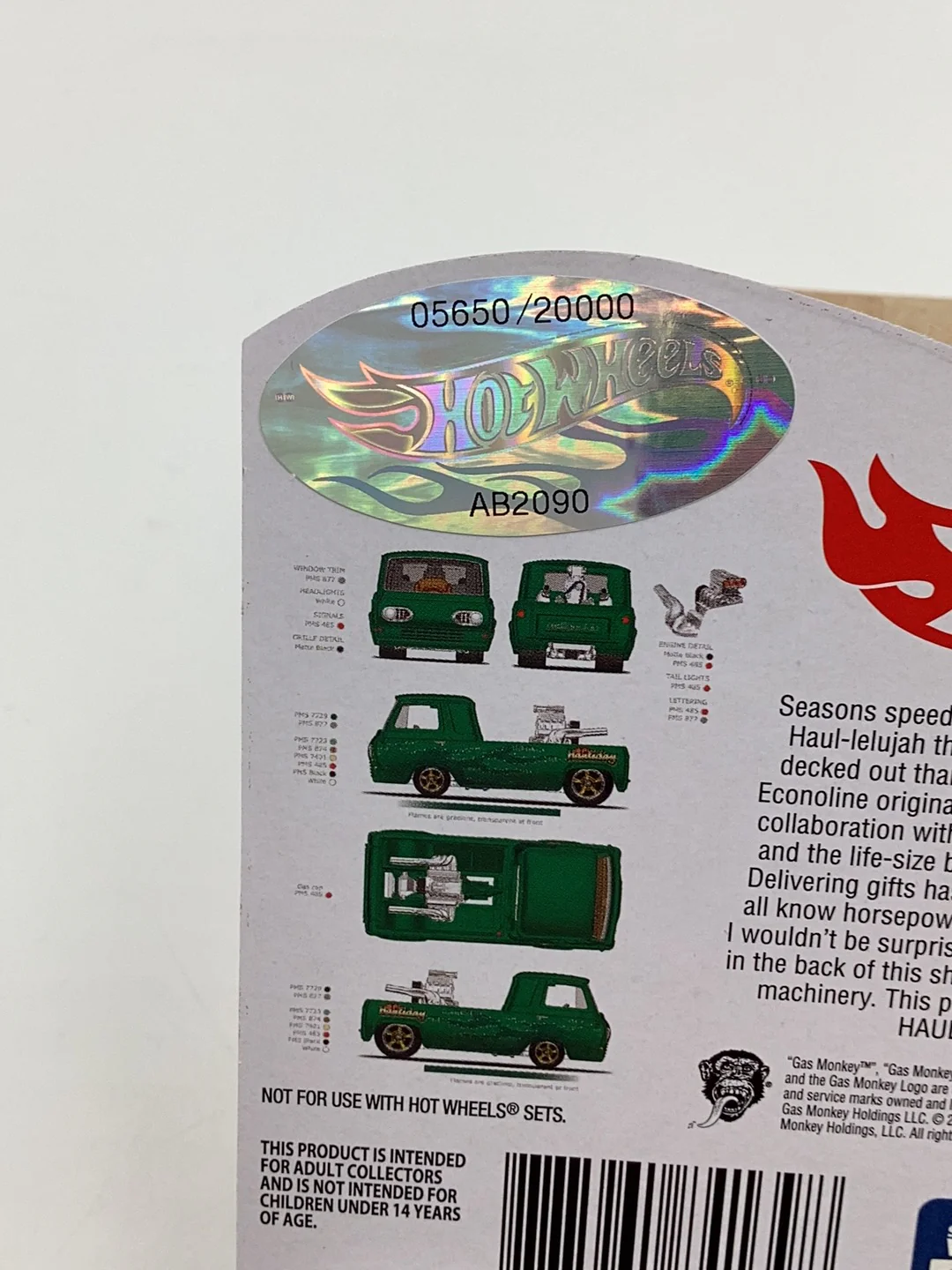 Hot Wheels  redline club RLC Hi-Po Hauler 2020 Holiday Car real riders 5650/20000 with protector - Image 8