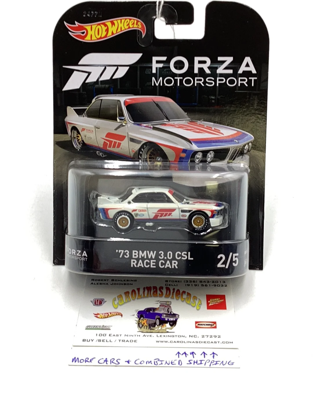 Hot wheels retro entertainment Forza Motorsport 73 BMW 3.0 CSL Race Car 2/5