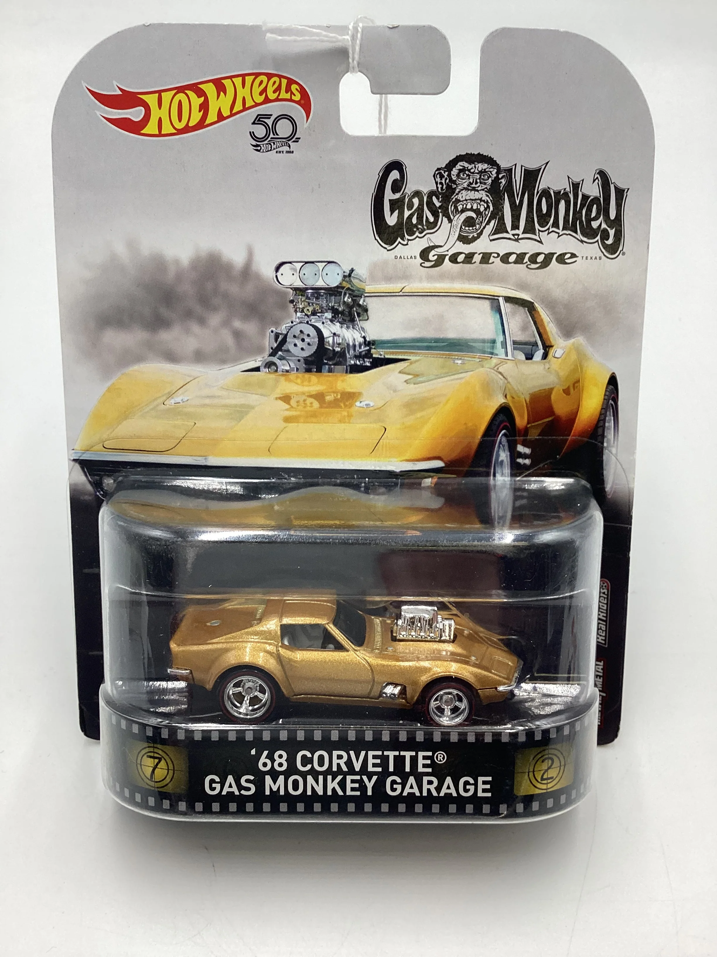2018 Hot wheels Retro Entertainment Gas Monkey Garage 68 Corvette 241E - Image 2
