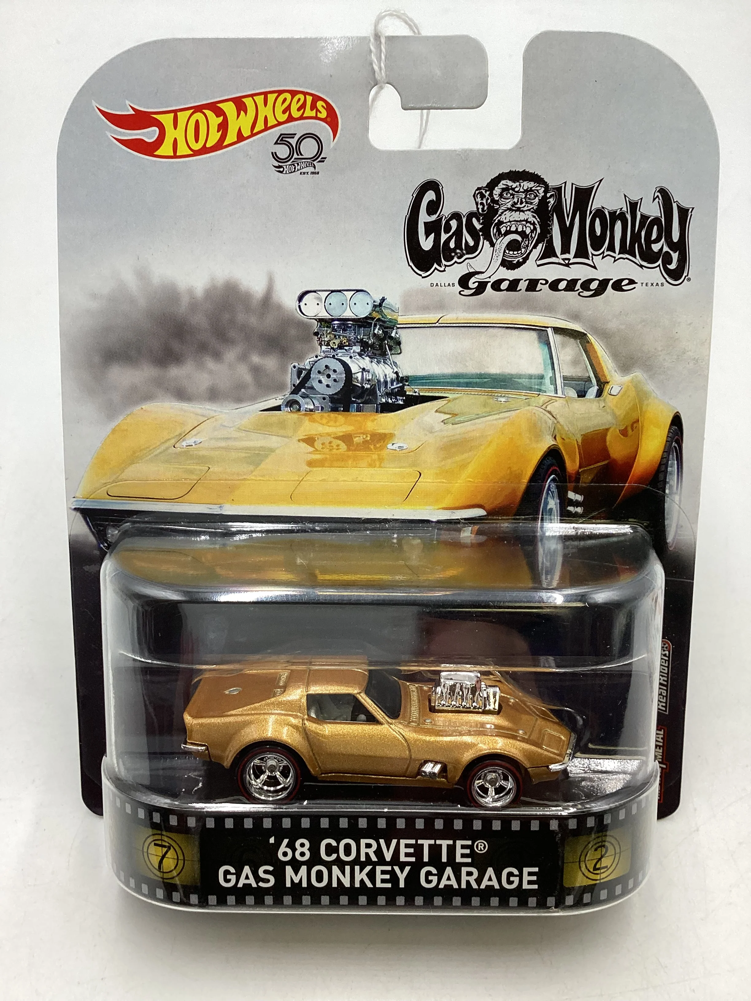 Hot wheels Retro Entertainment Gas Monkey Garage 68 Corvette 241A - Image 2