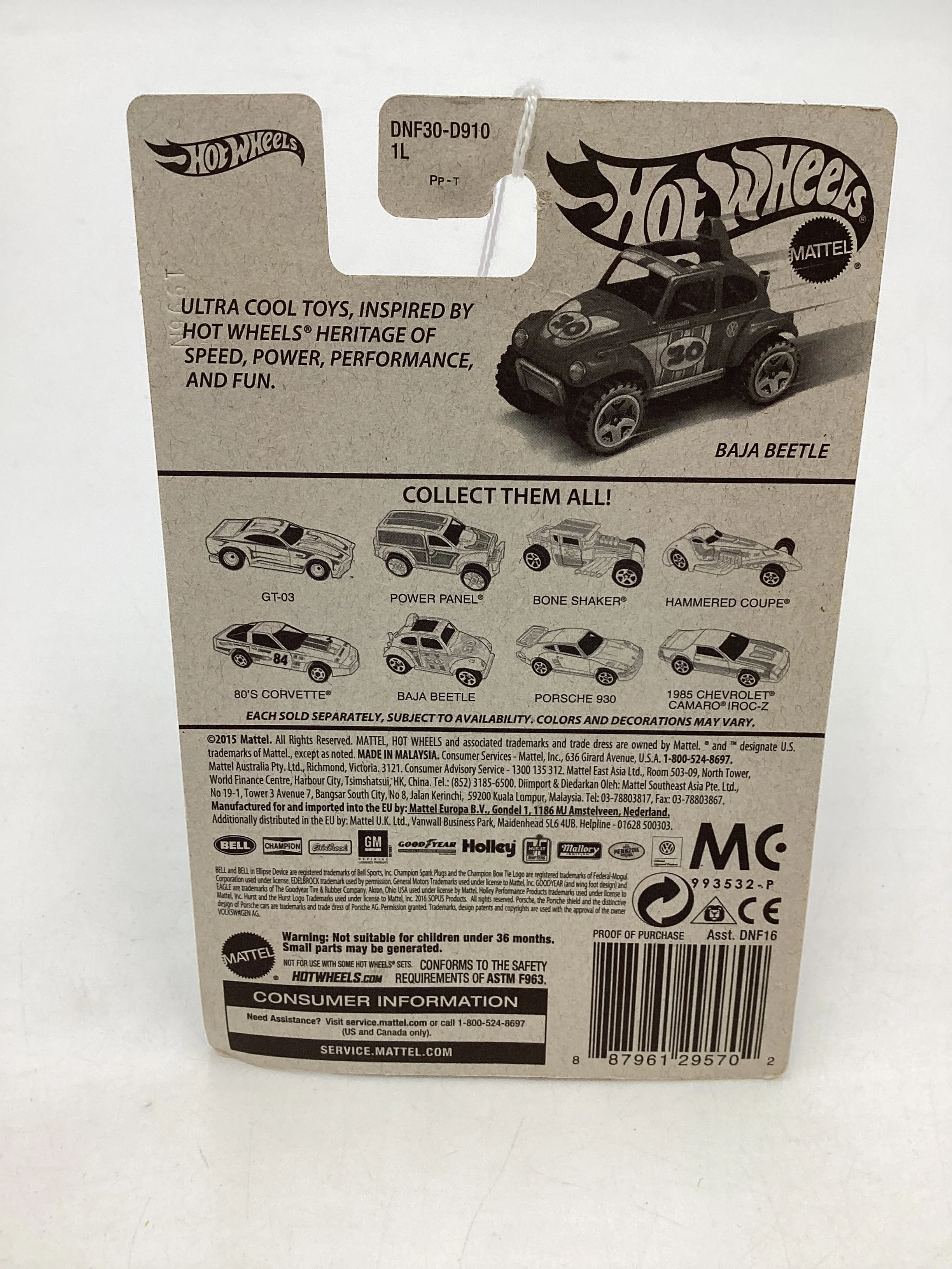Hot Wheels Retro Style Series #DNF30 Baja Beetle Red 157D - Image 7