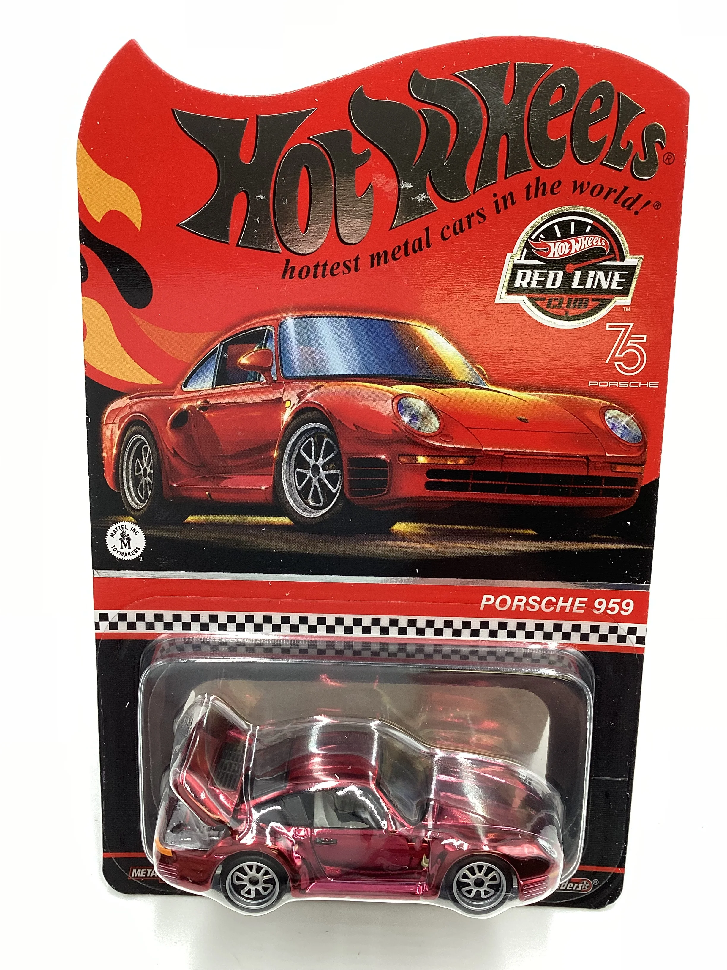 Hot Wheels RLC Non Sticker Card Porsche 959 Red with protector - Image 2