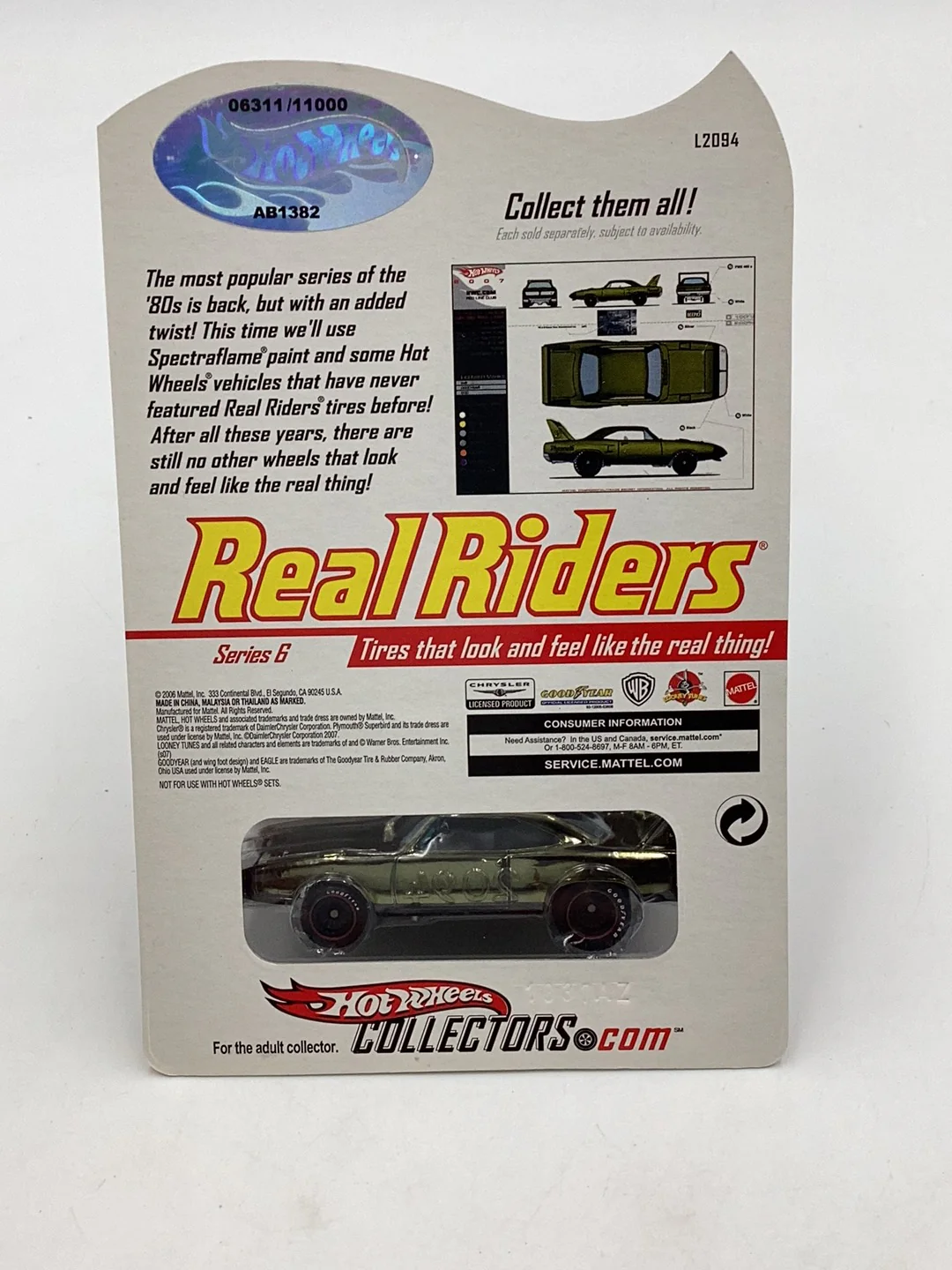 Hot wheels RLC Real Riders 70 Plymouth Superbird #6311/11000 - Image 6