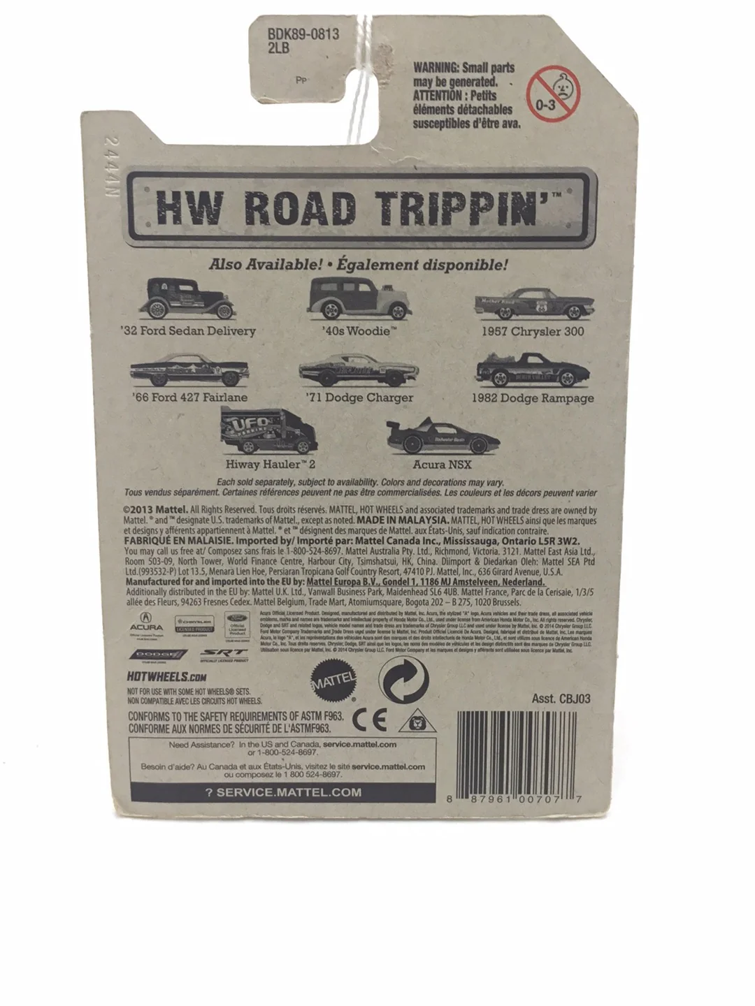 Hot Wheels Road Trippin Acura NSX #32 (Bad Card) Y4 - Image 8
