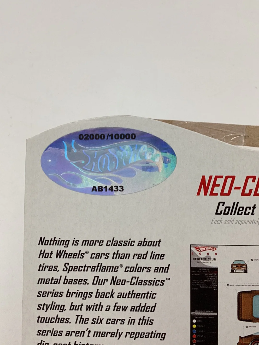 Hot wheels series 7 neo Classics Hot Bird 2 of 6 signed by Larry Wood 2000/10000 - Image 7