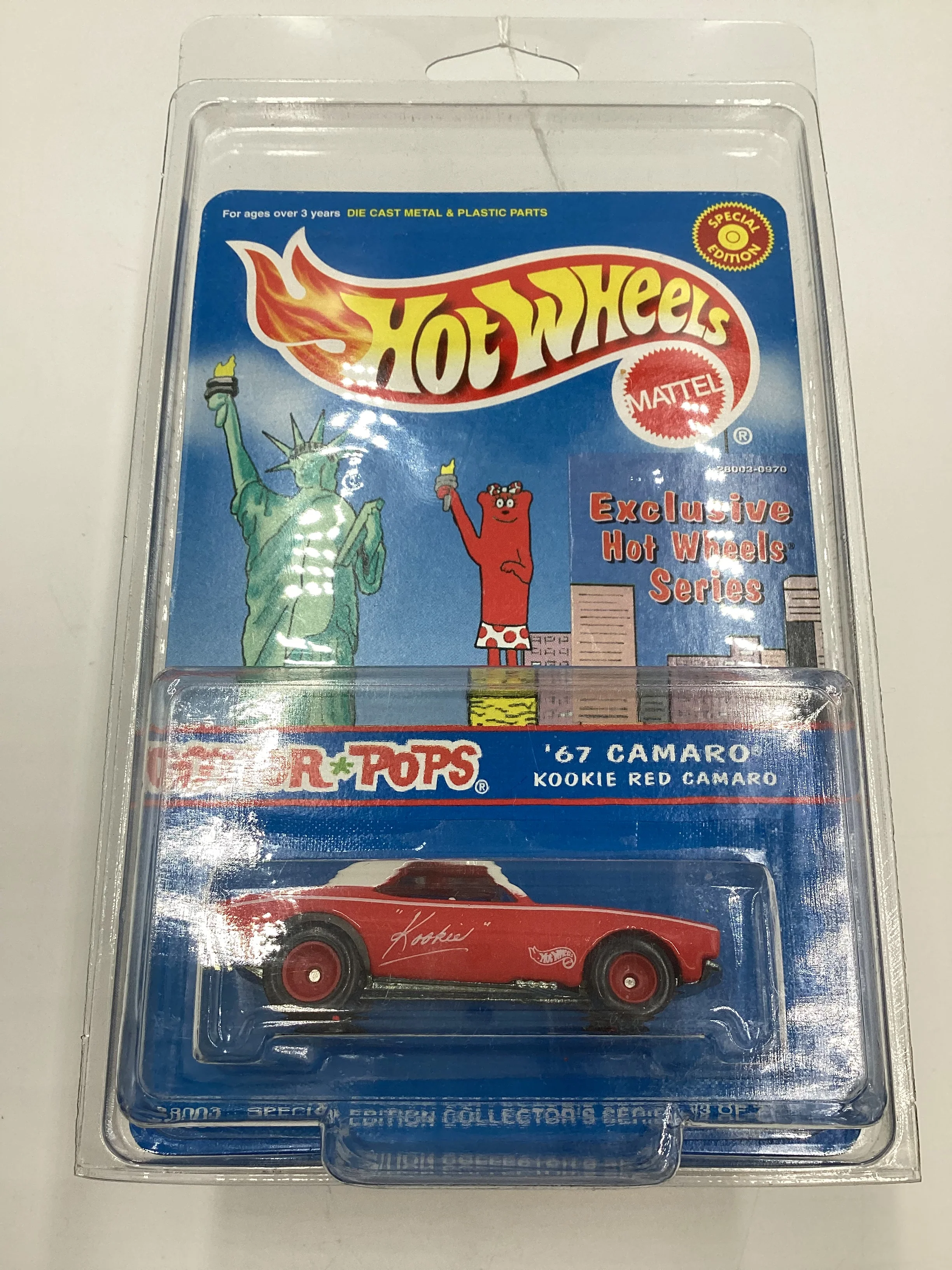 Hot Wheels Special Edition Otter Pops 67 Camaro Kookie Red W/Protector - Image 8