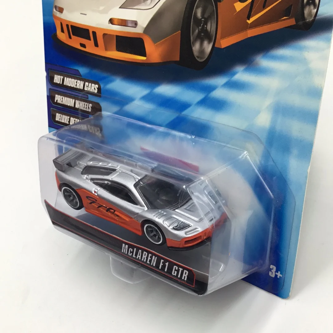 Hot wheels Speed Machines McLaren F1 GTR silver orange keys to speed cardback VHTF - Image 3