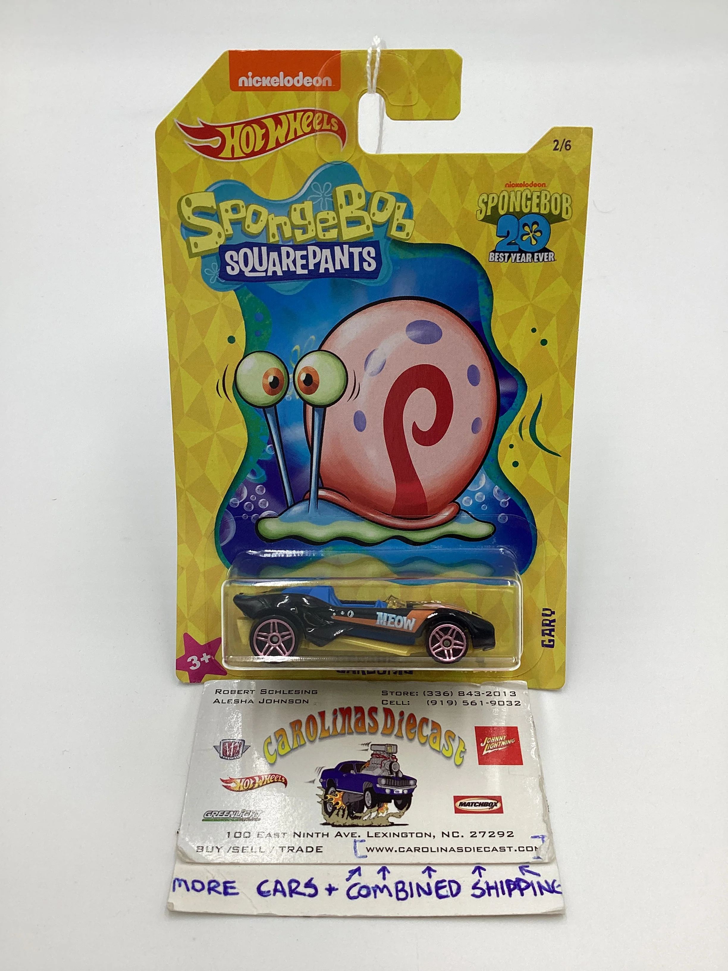 Hot Wheels Spongebob 20 Best Year Ever Set #2 Carbonic Black Gary 161C