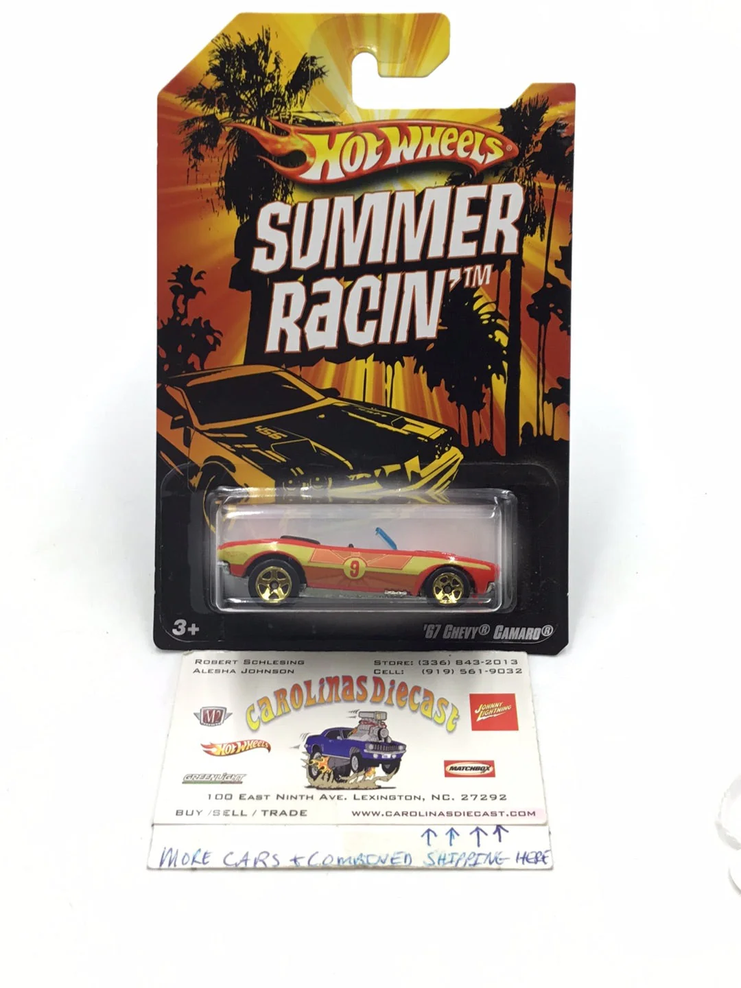 Hot wheels summer racin 67 Chevy Camaro FF5