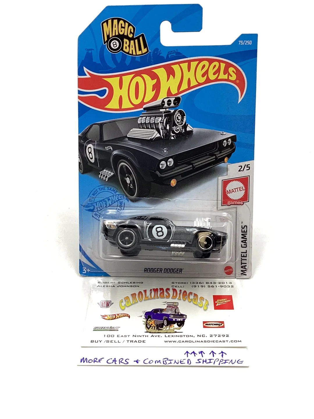 Hot Wheels super treasure hunt Rodger Dodger Magic 8 Ball “You got it” W/ Protector