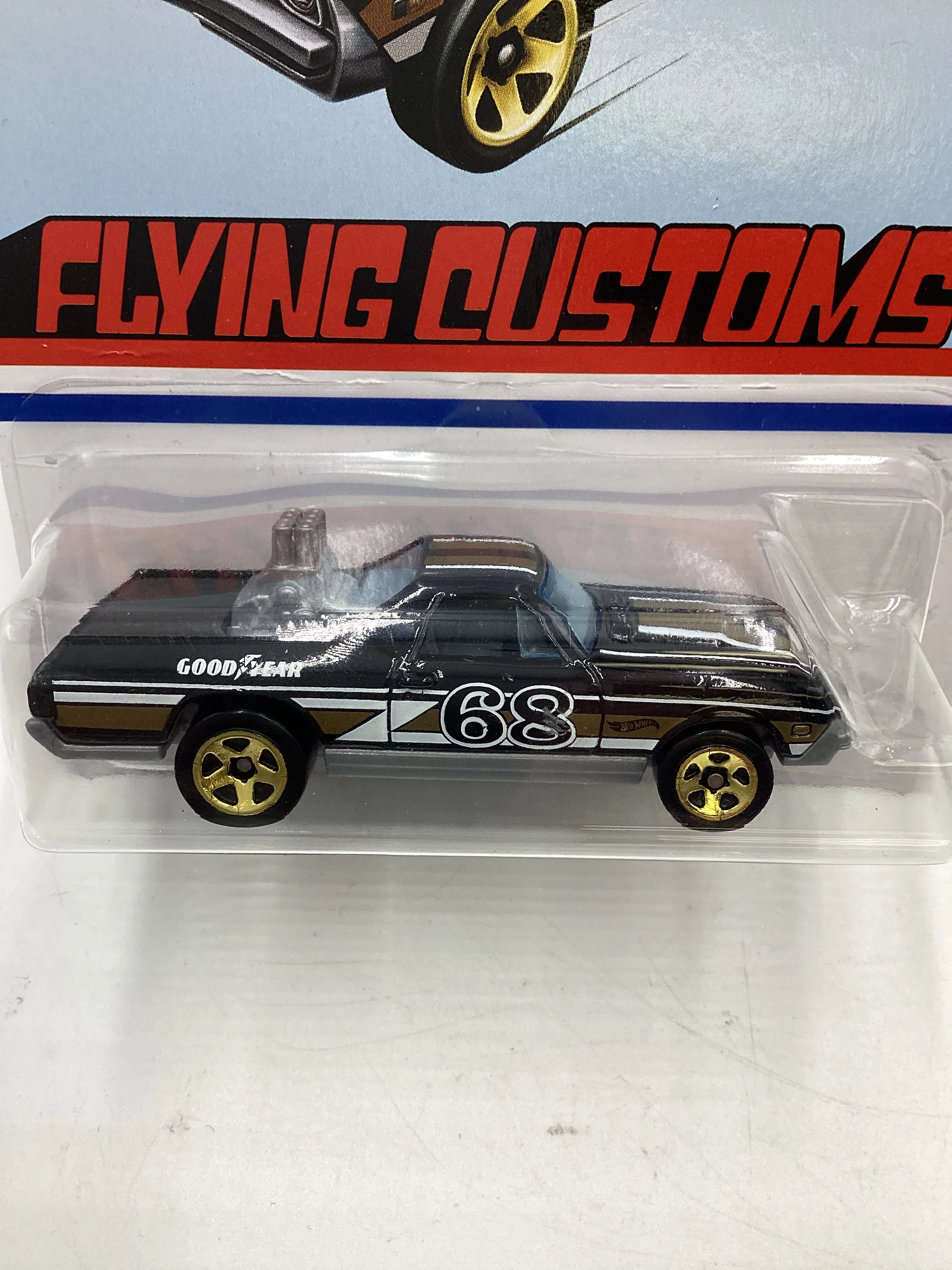Hot Wheels Target Exclusive Flying Customs 68 El Camino Black 154G - Image 3