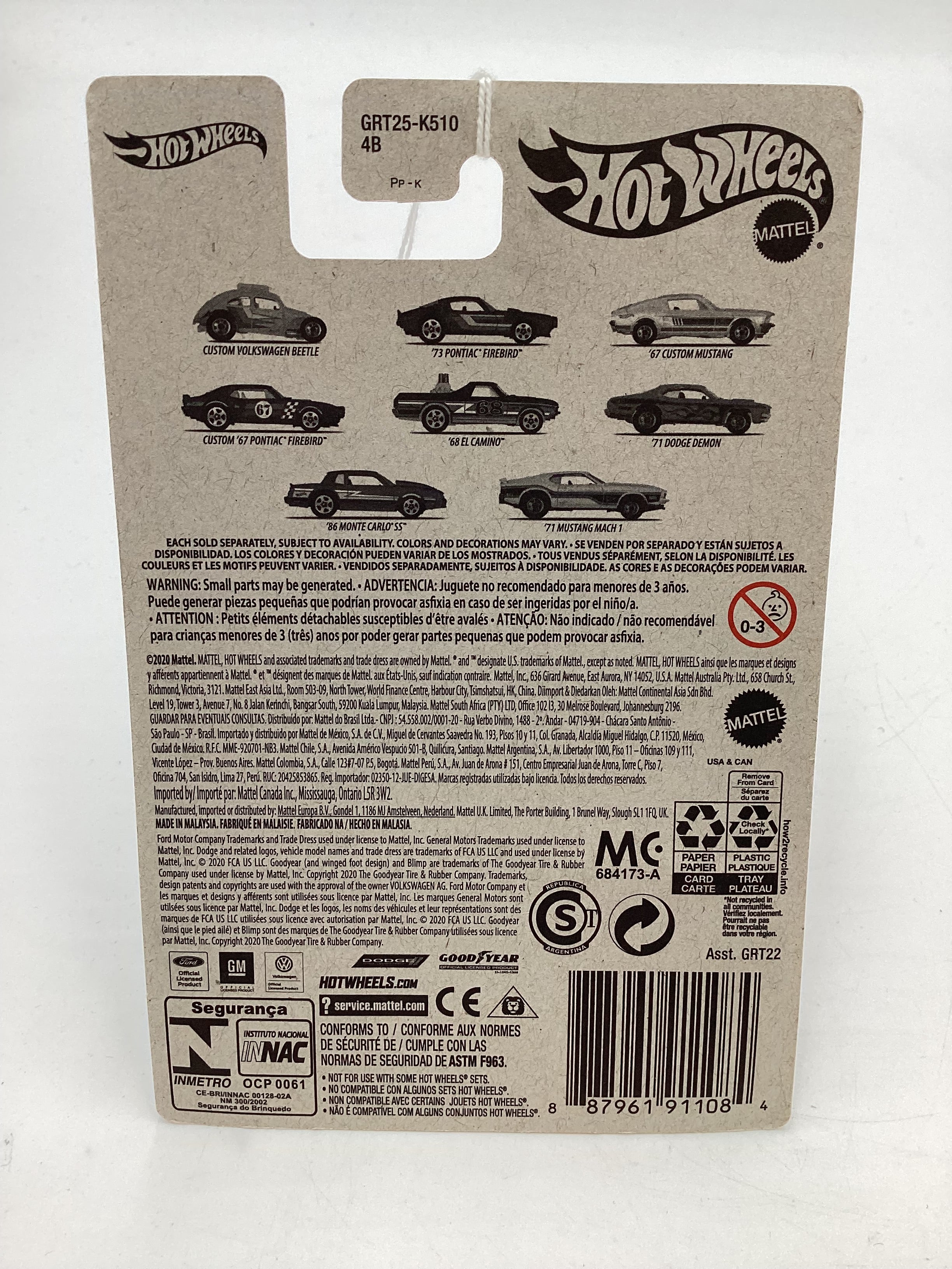 Hot Wheels Target Exclusive Flying Customs 67 Custom Mustang White Cracked Blister 157E - Image 9