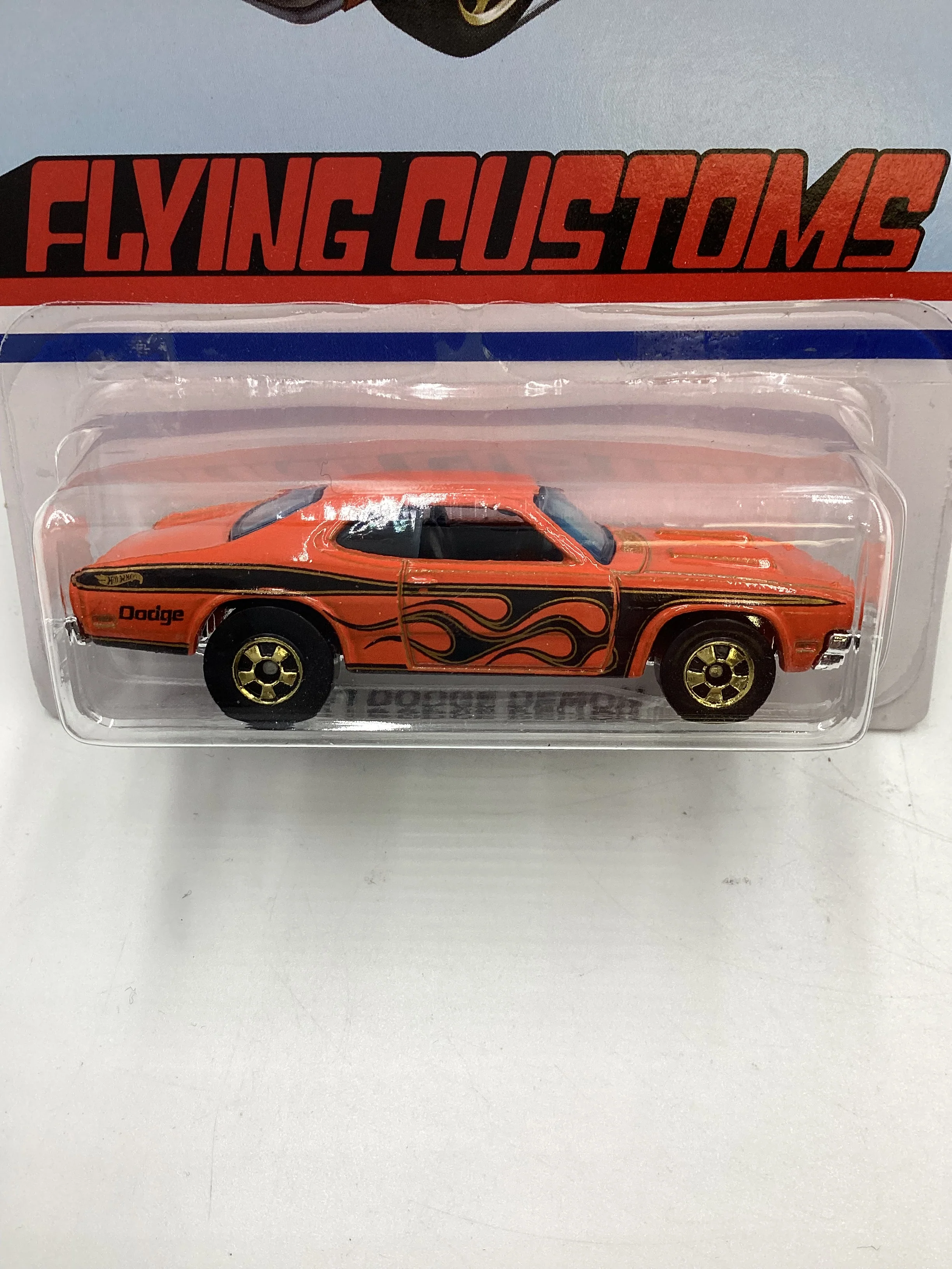Hot Wheels Target Exclusive Flying Customs 71 Dodge Demon Orange 155D - Image 3